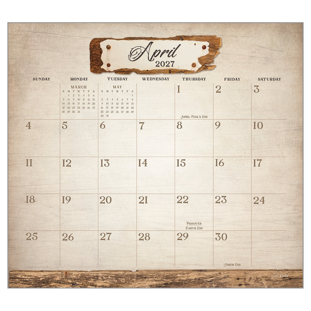 2027 Cow Calendar - Deluxe Wall Calendar by Lori Deiter