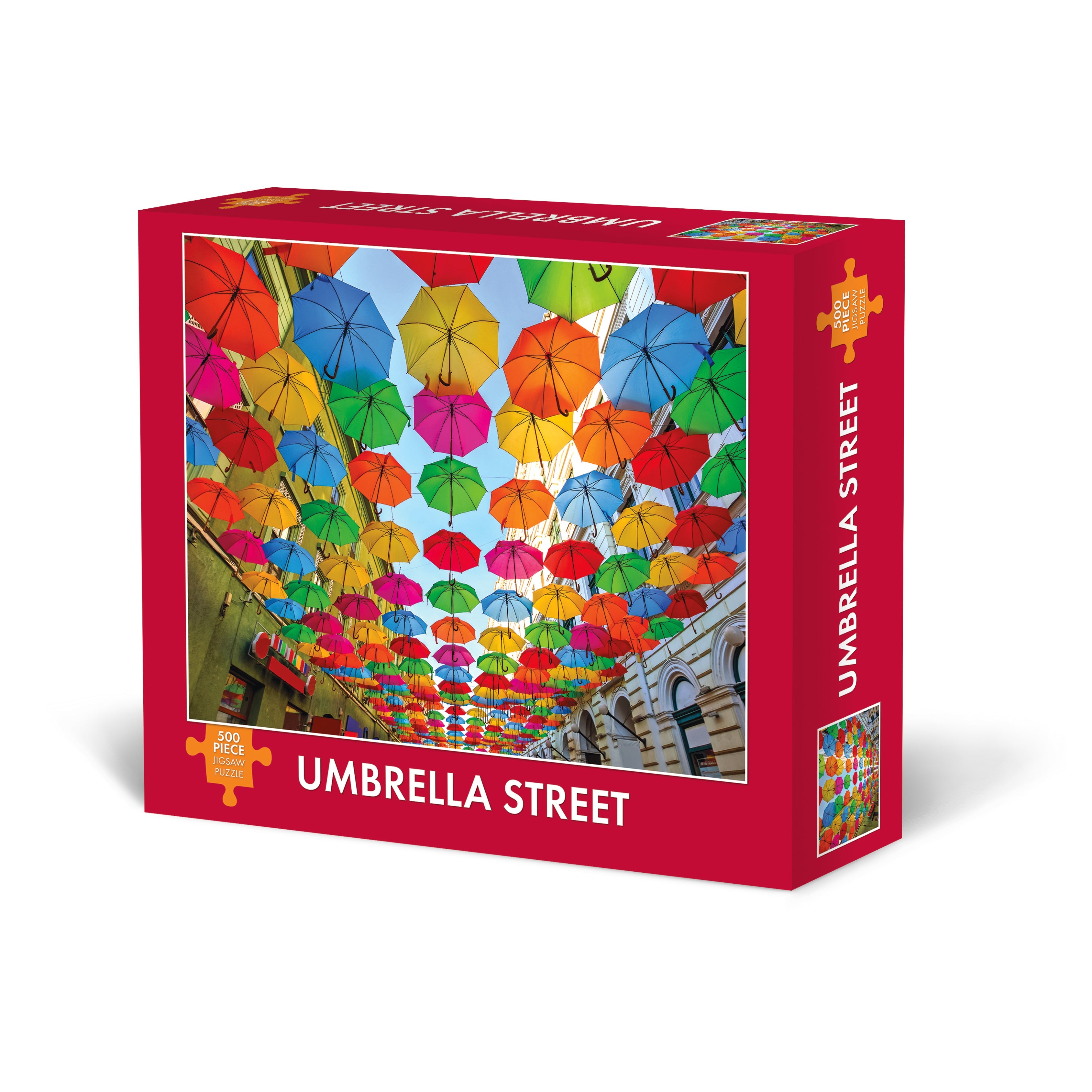 Umbrella Street 500 Piece - Jigsaw Puzzle