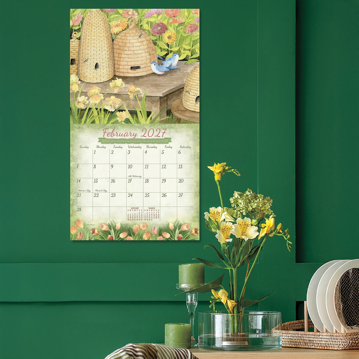 2027 Daily Grace - Deluxe Wall Calendar by Bob Fairbough