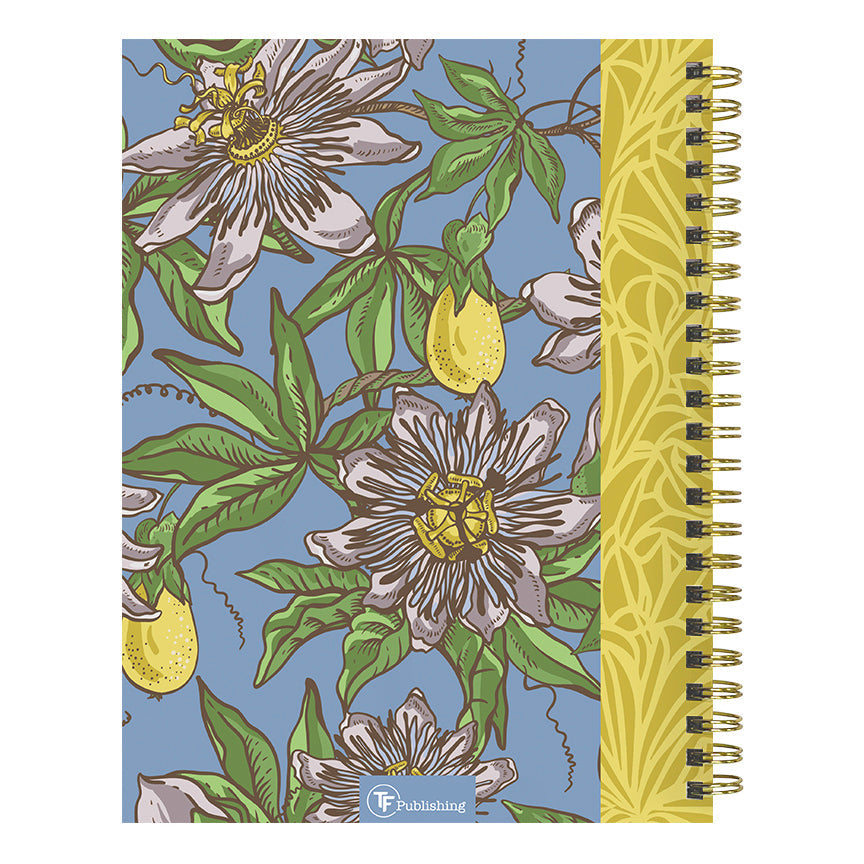July 2024 - June 2025 Coastal Flowers - Medium Weekly & Monthly Academic Year Diary/Planner