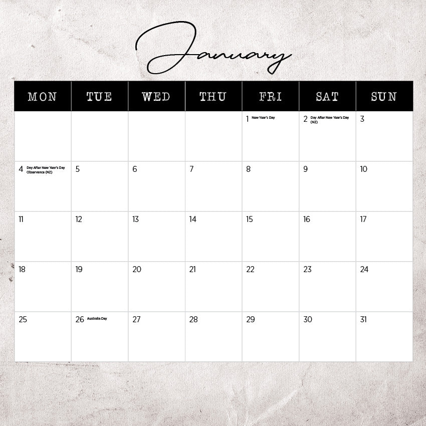 2027 19th Century England - Square Wall Calendar