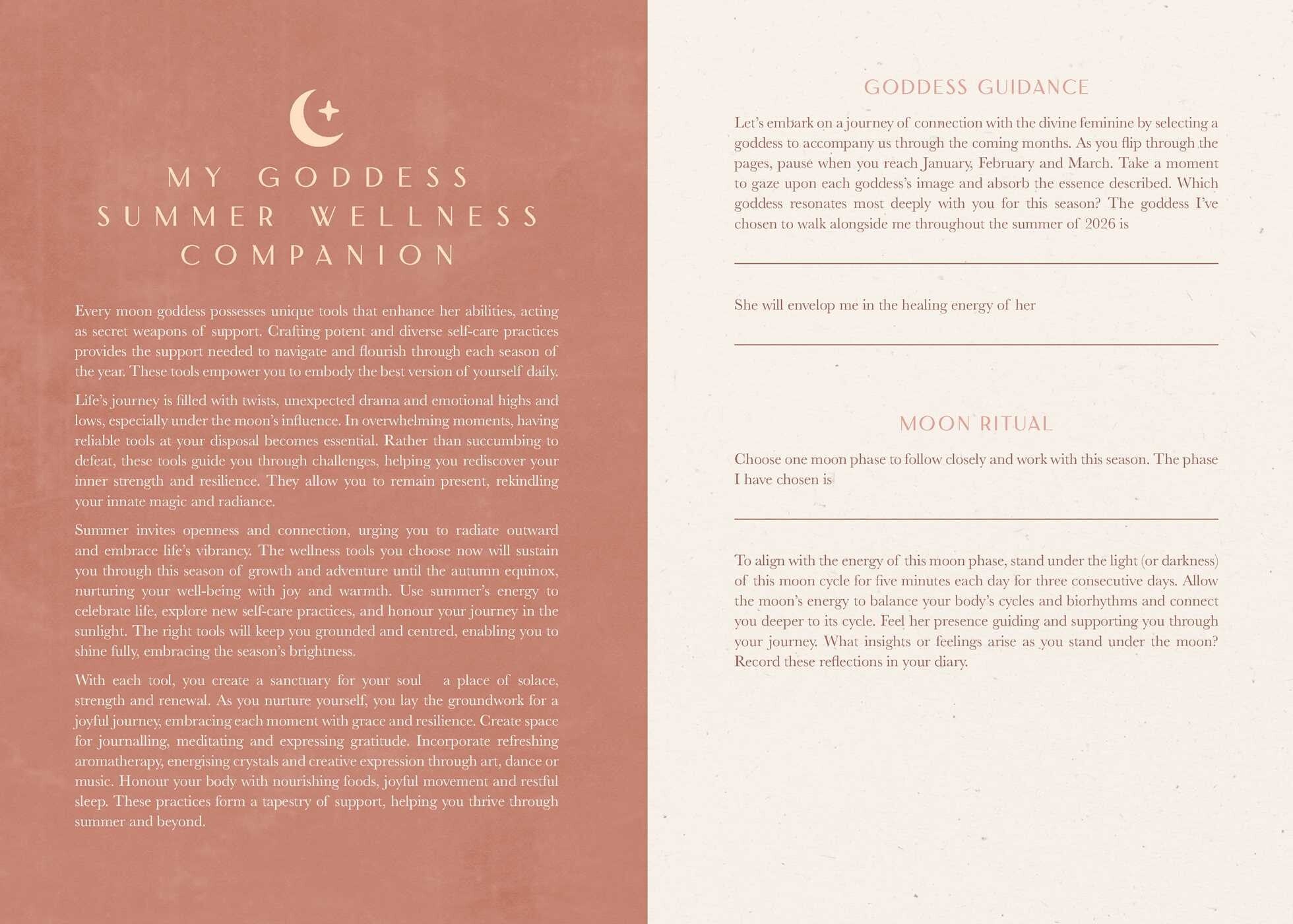 2026 Moon Goddess by Nicci Garaicoa - Weekly Diary/Planner