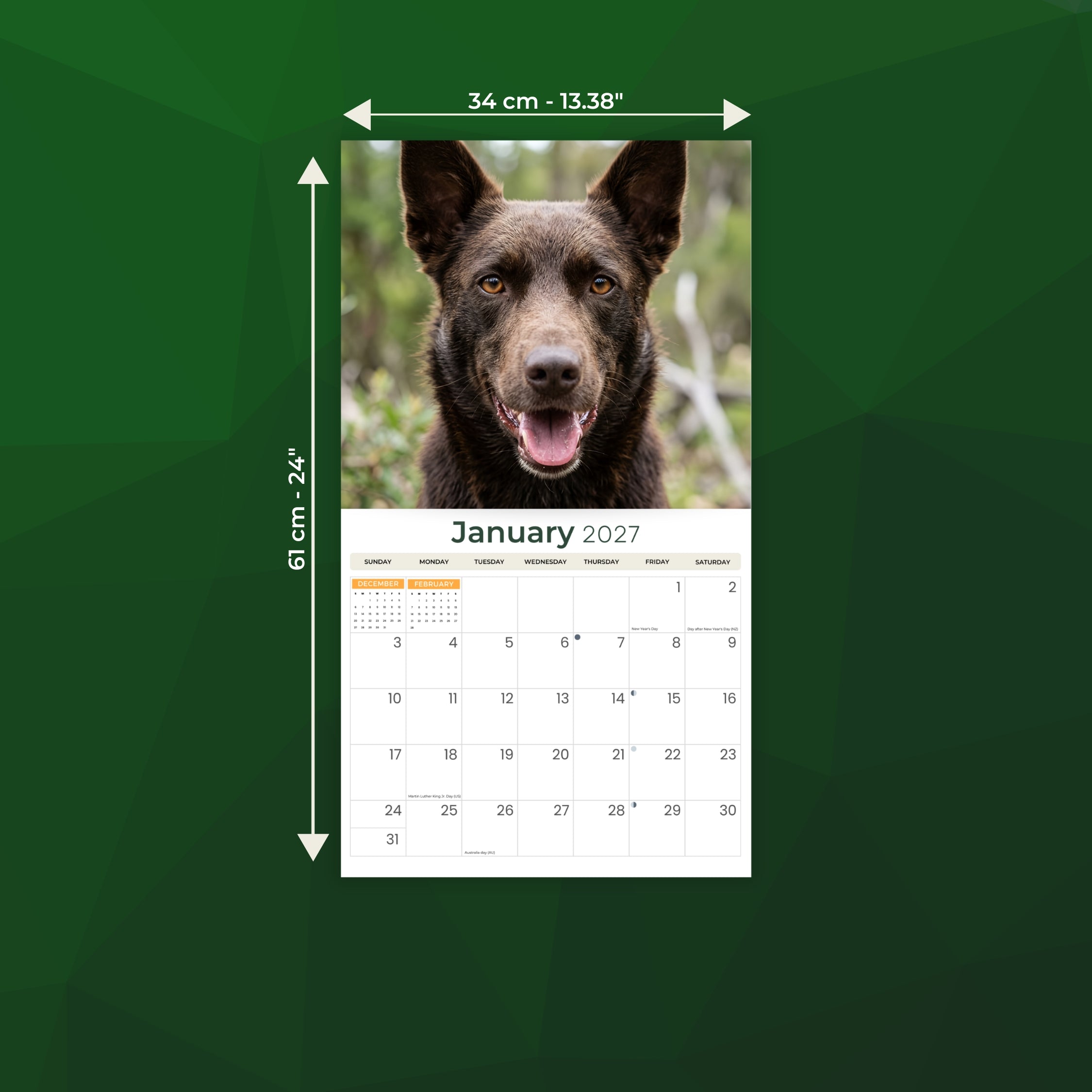 2027 Kelpies - Deluxe Wall Calendar