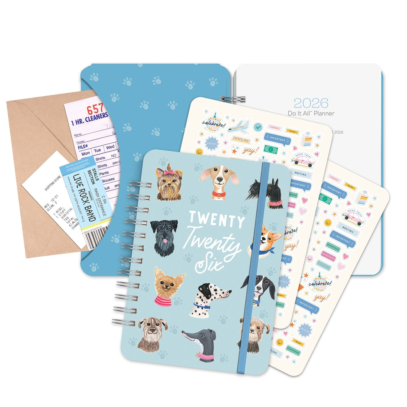 2026 Doggone Cute Do It All - 17-Month Monthly & Weekly Diary/Planner
