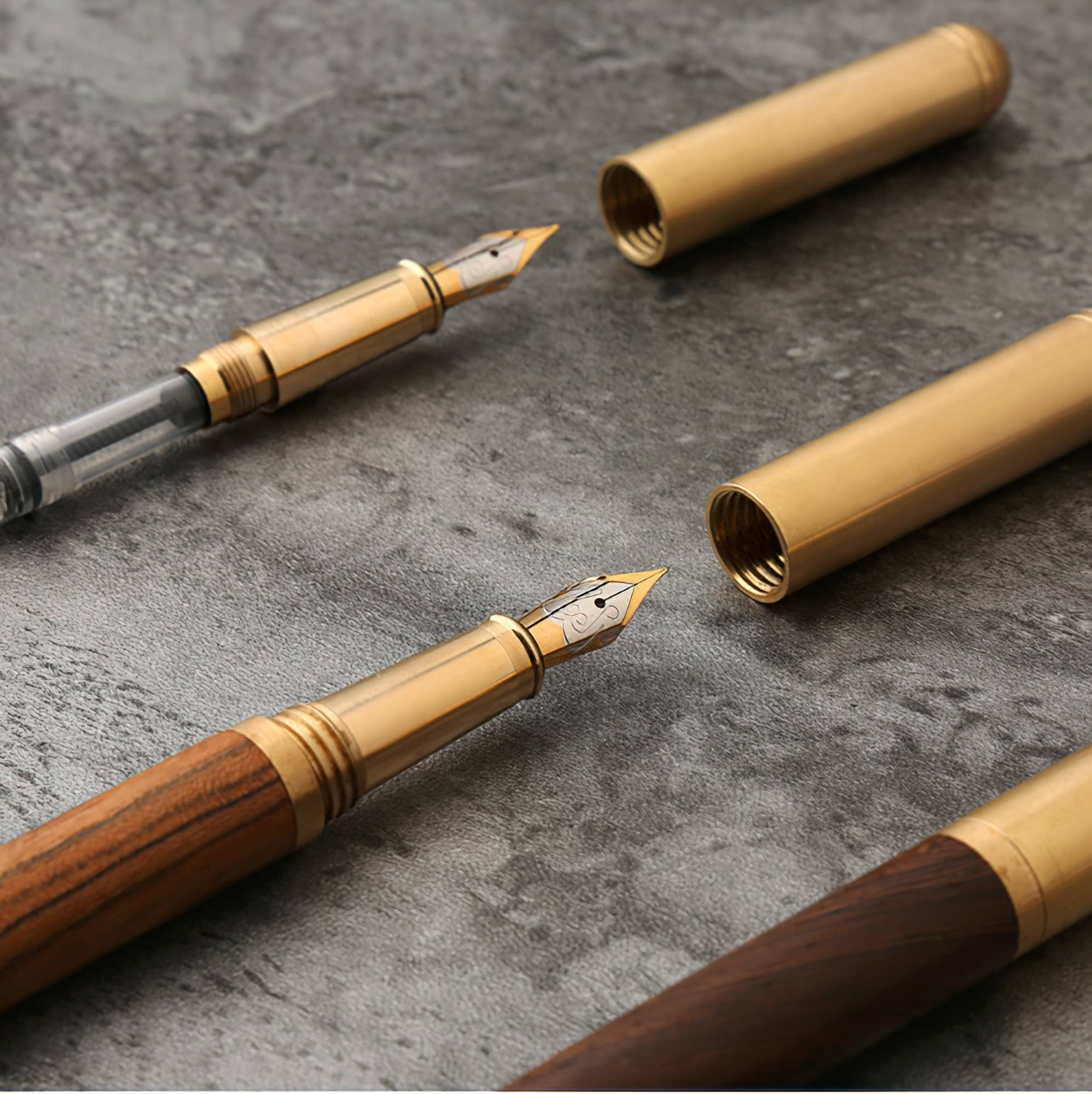 Handmade Wood Fountain Pen | The Hemmingway : Ebony (Boxed)