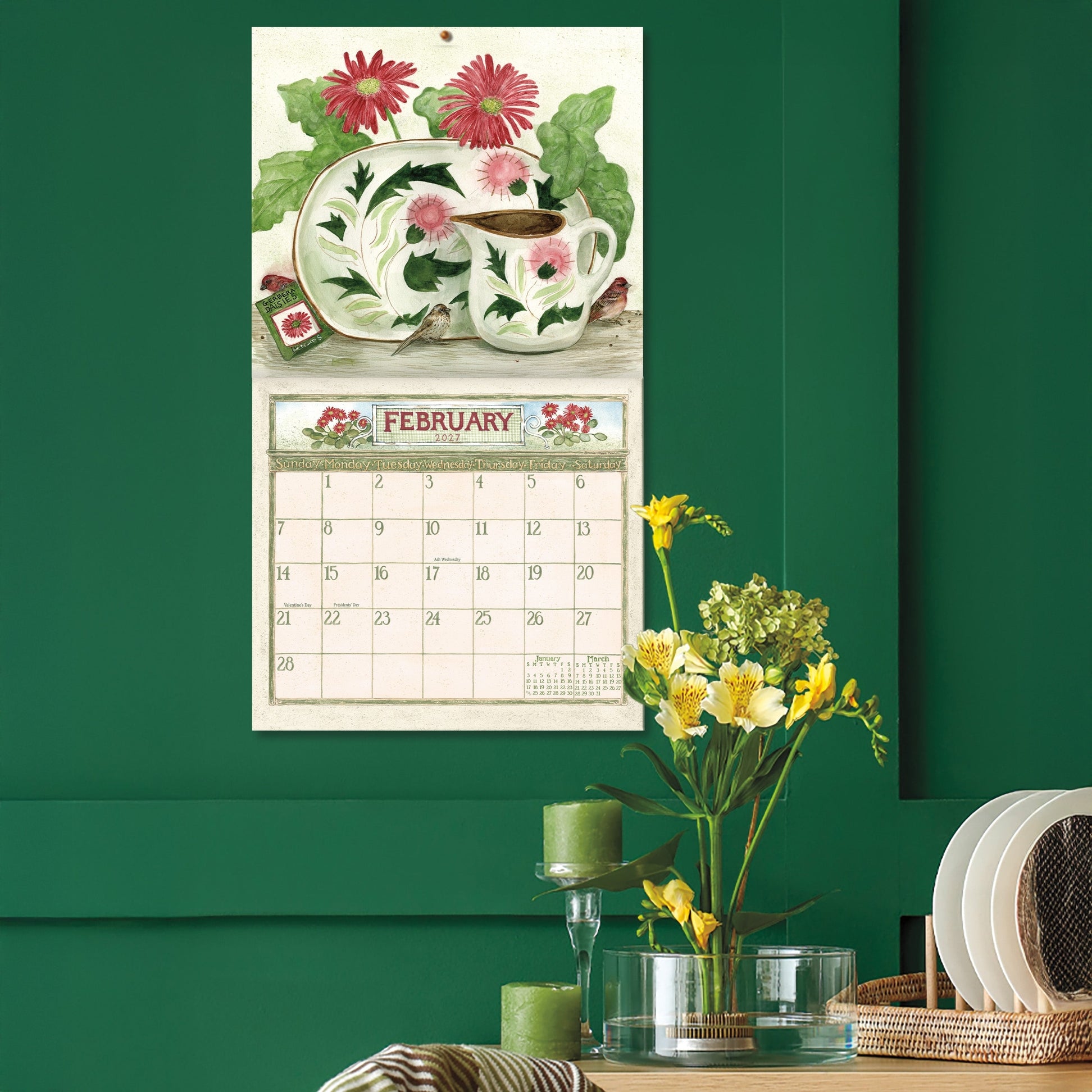 2027 Garden Path - Deluxe Wall Calendar by Susan Winget