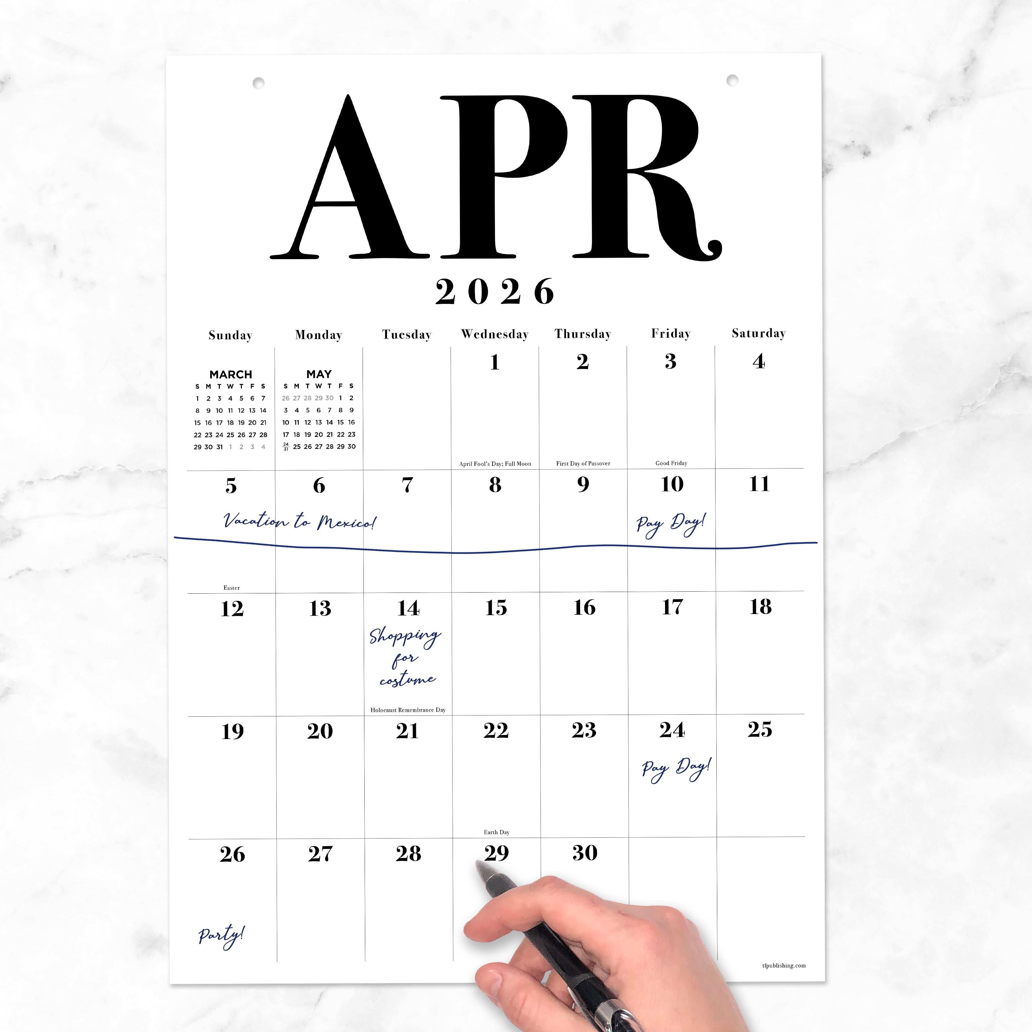 2026 Medium Art Poster - Deluxe Wall Calendar