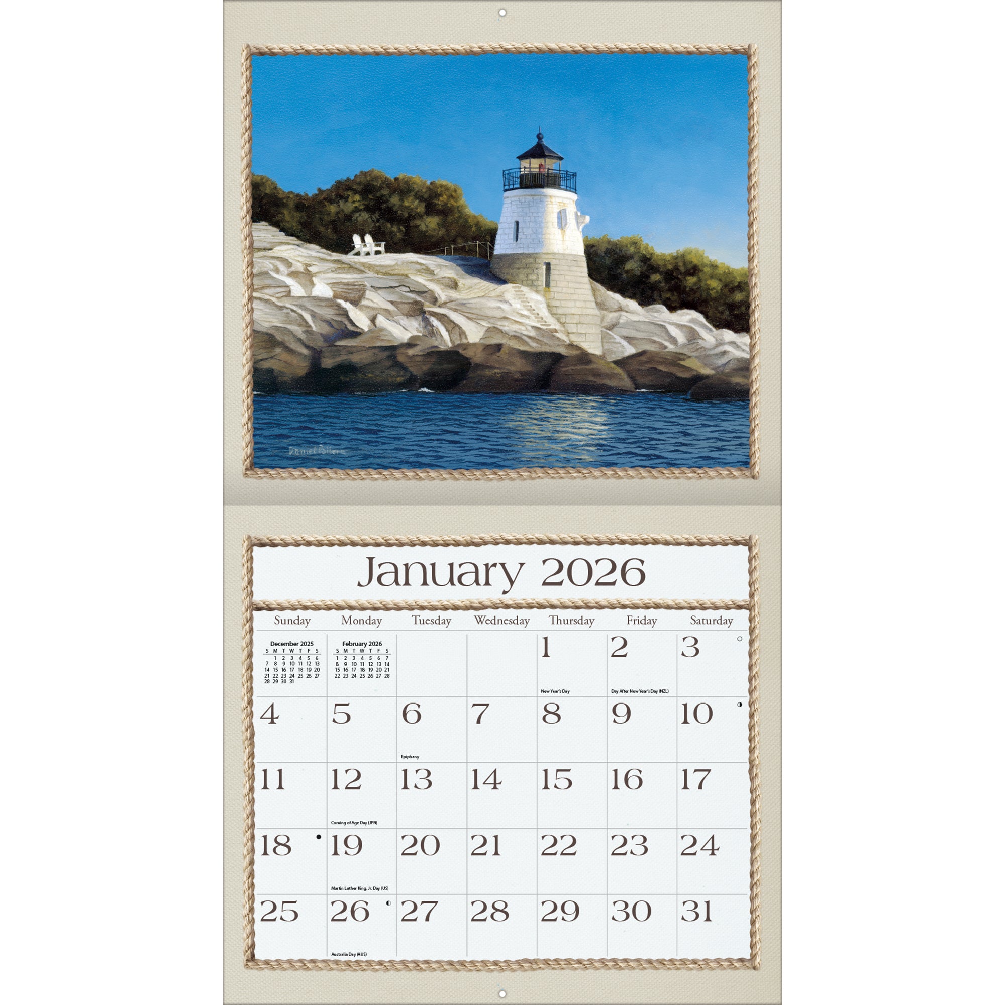 2026 LANG Seaside - Deluxe Wall Calendar
