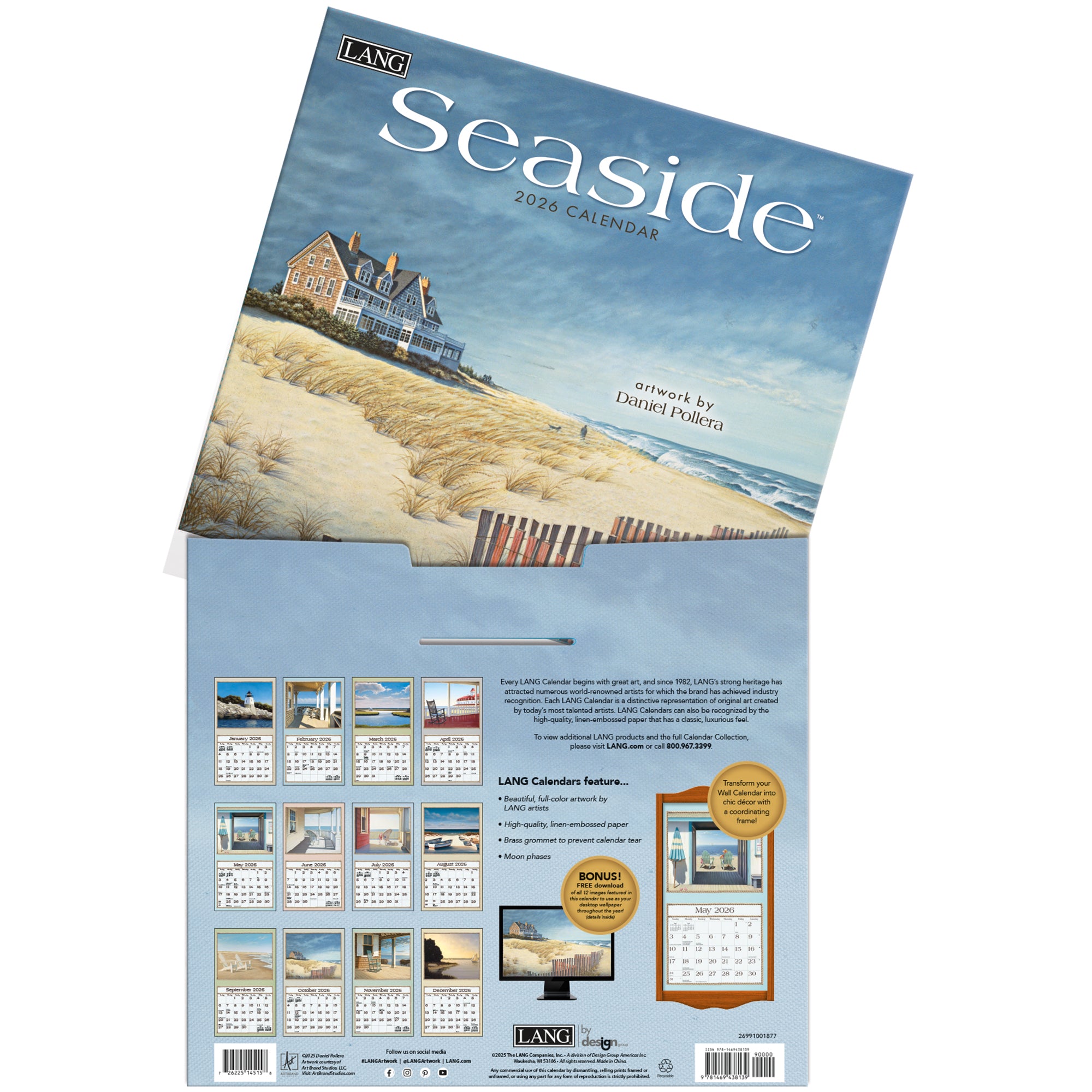 2026 LANG Seaside - Deluxe Wall Calendar