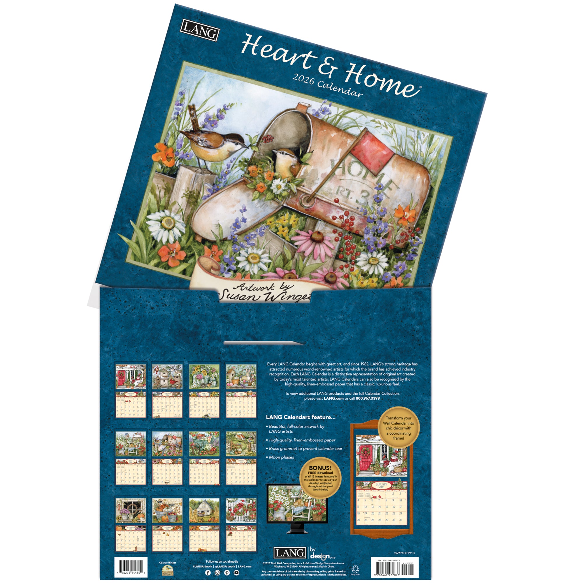 2026 LANG Heart & Home - Deluxe Wall Calendar