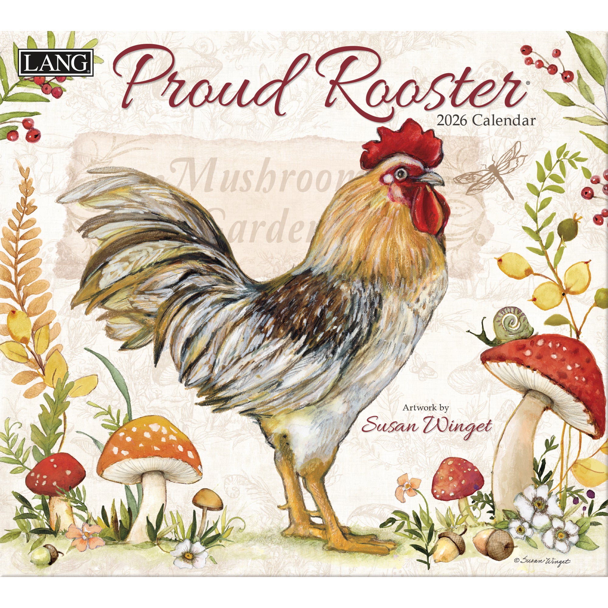 2026 LANG Proud Rooster - Deluxe Wall Calendar