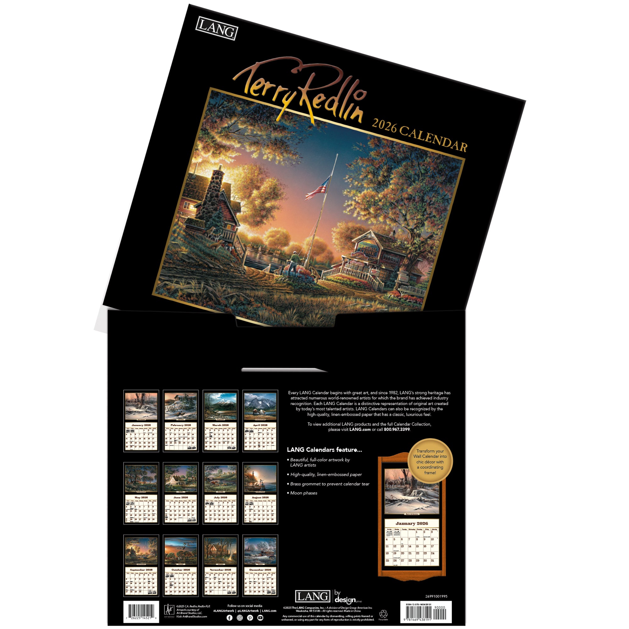 2026 LANG Terry Redlin - Deluxe Wall Calendar