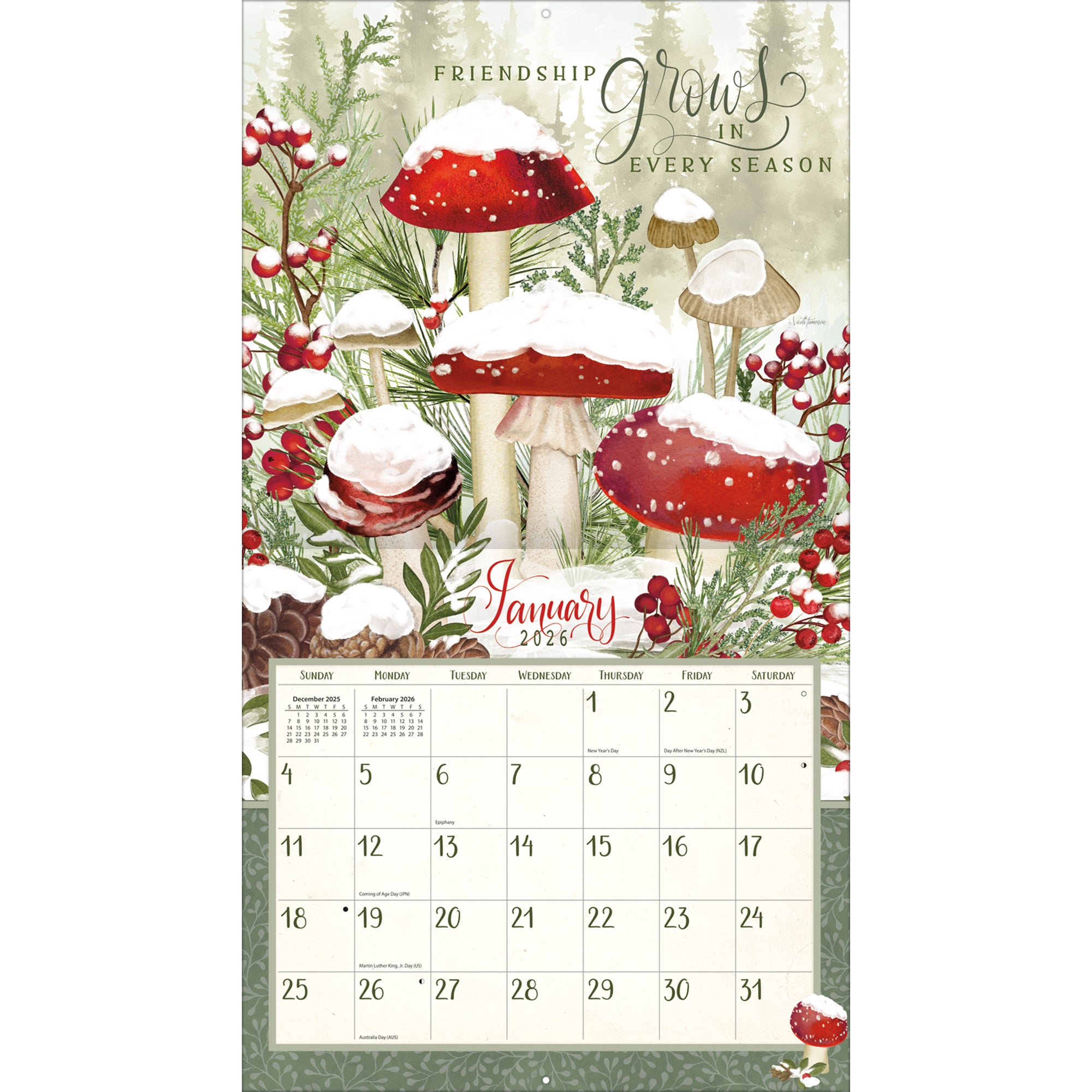 2026 LANG Abundant Friendship - Deluxe Wall Calendar