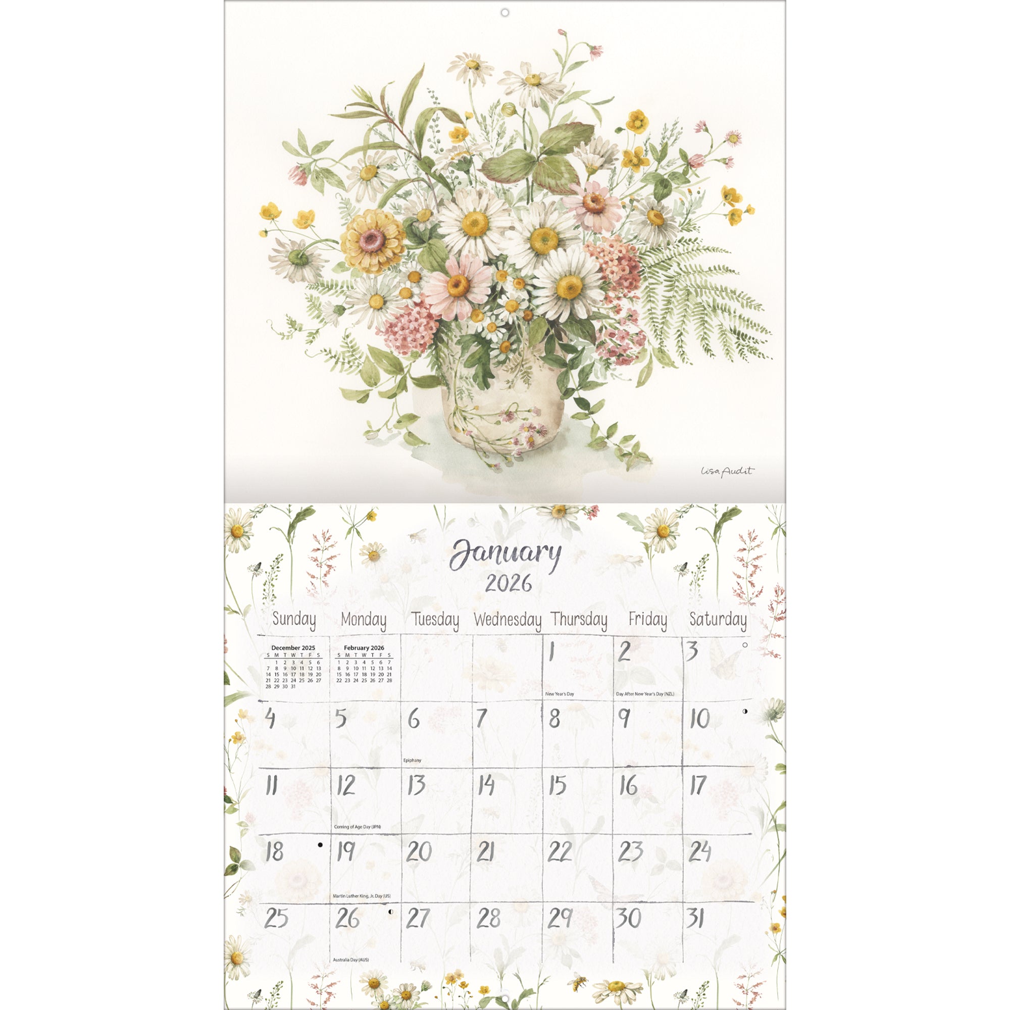 2026 LANG Watercolor Seasons - Deluxe Wall Calendar