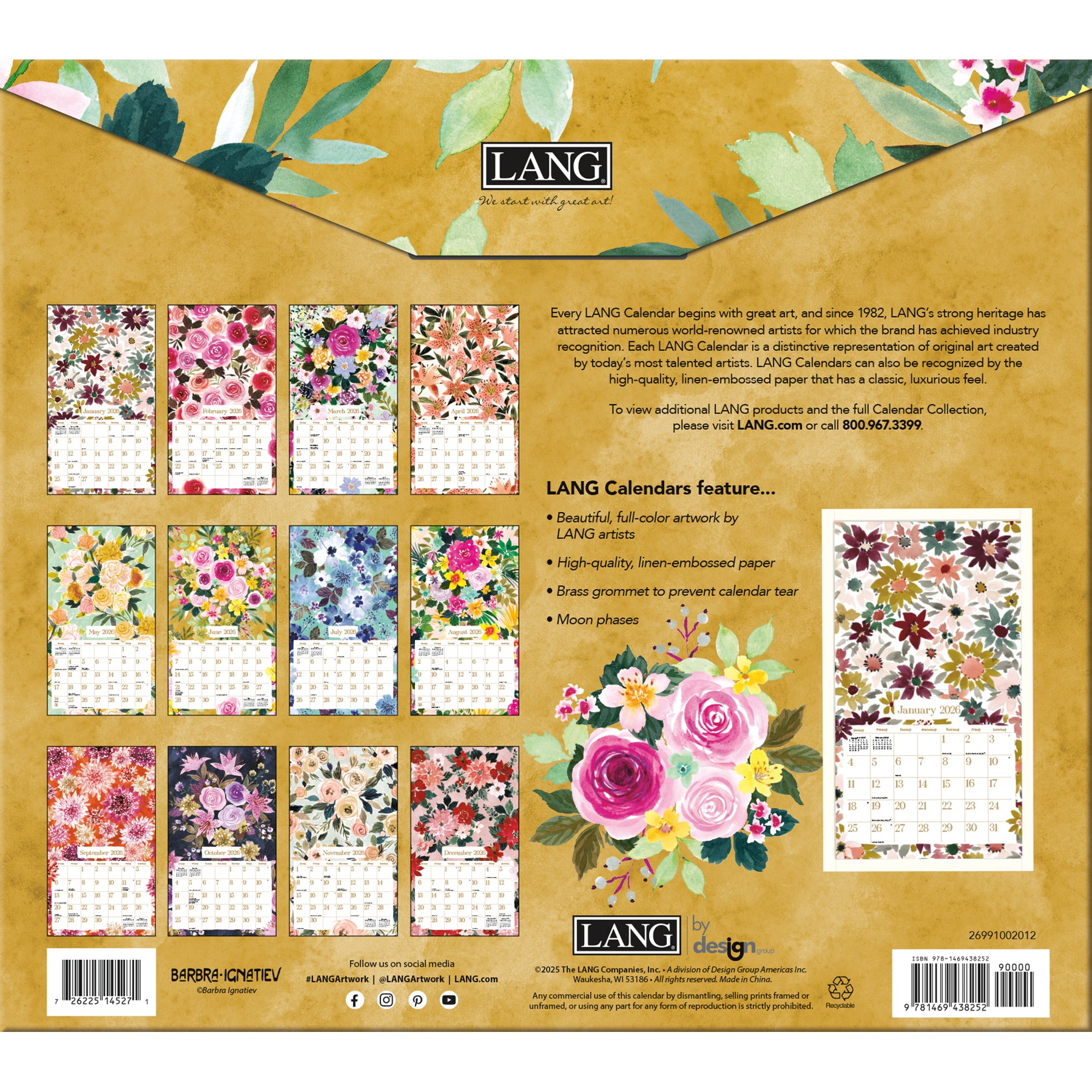 2026 LANG Wild At Heart - Deluxe Wall Calendar