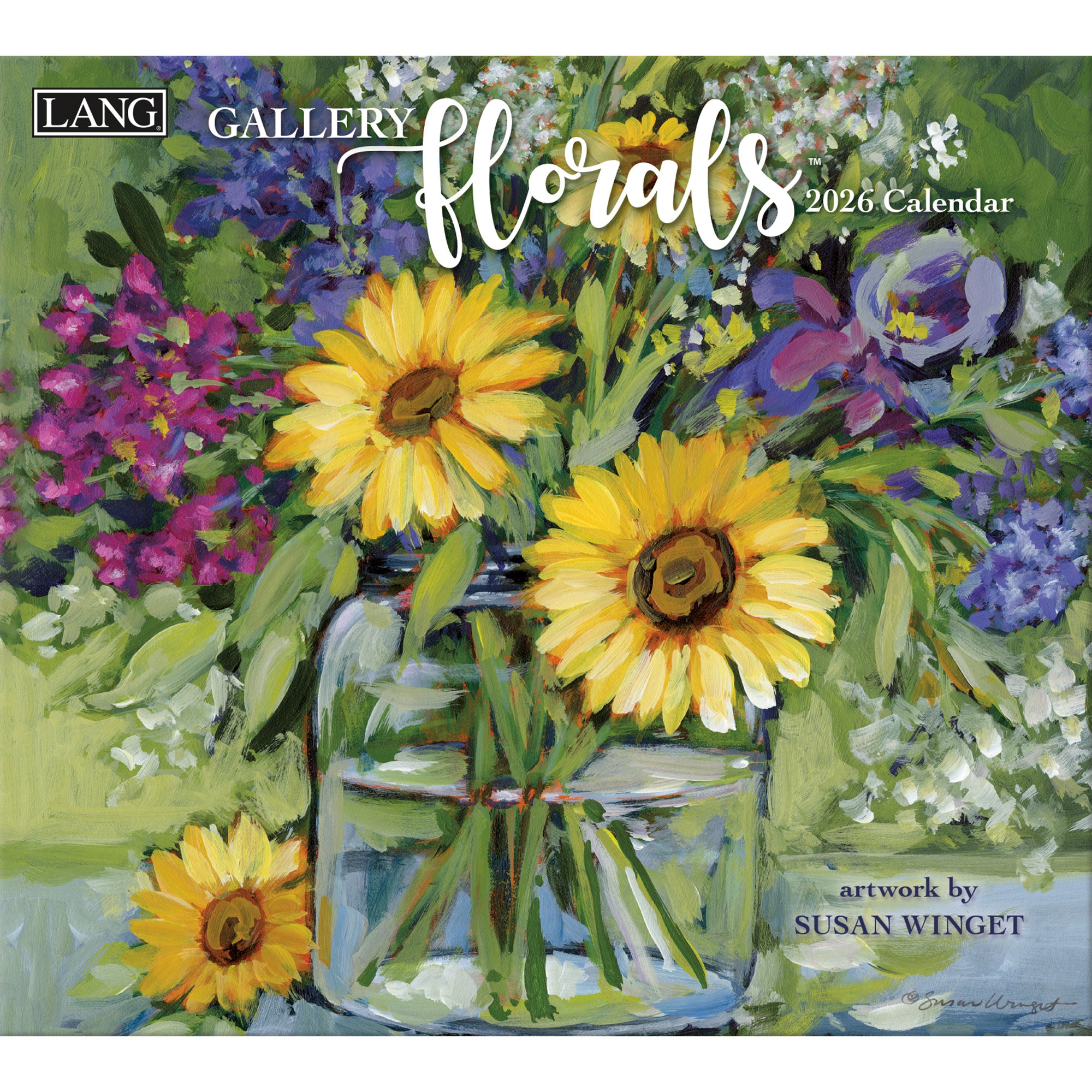 2026 LANG Gallery Florals - Deluxe Wall Calendar