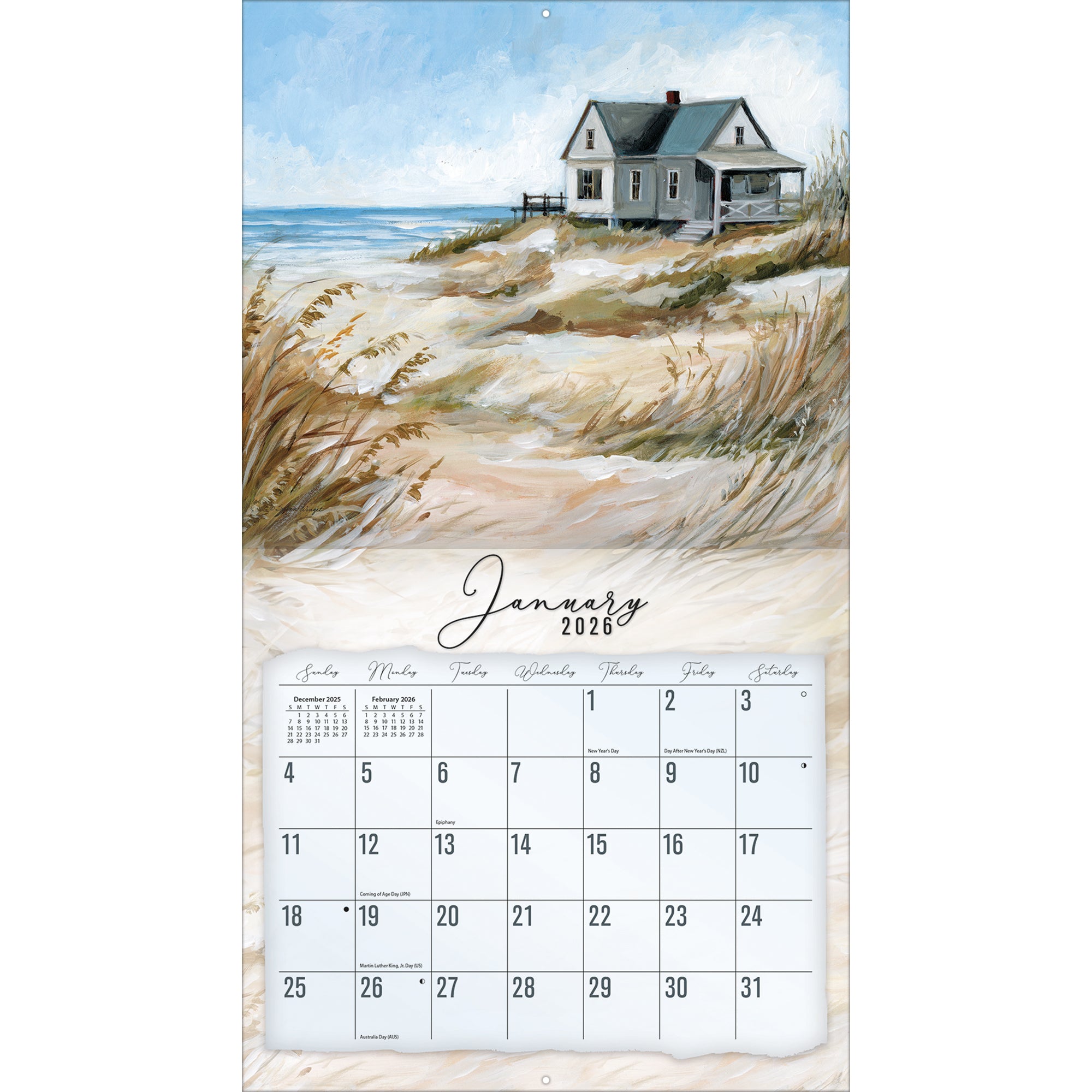 2026 LANG Coastal Shores - Deluxe Wall Calendar