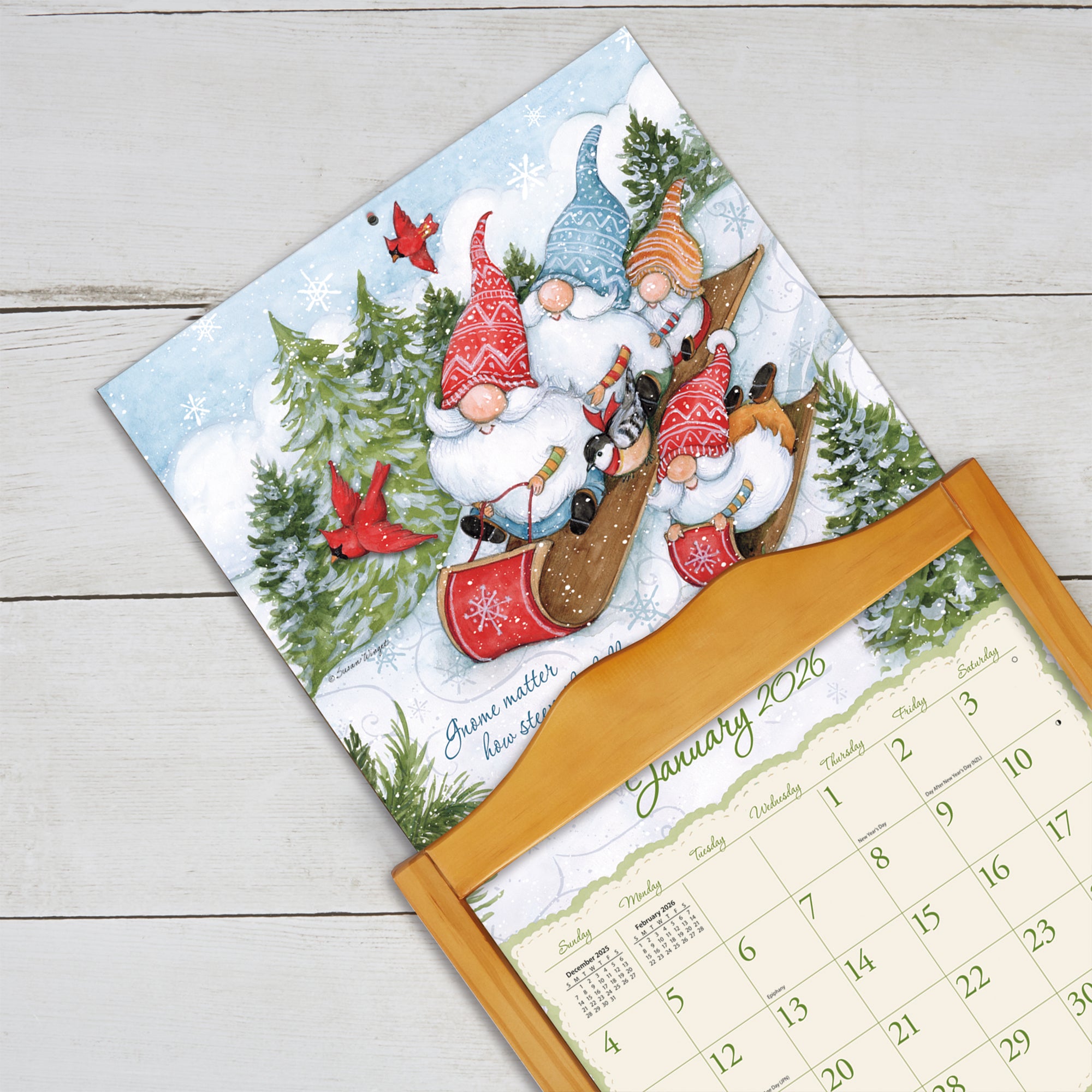 2026 LANG Gnome Sweet Gnome - Deluxe Wall Calendar