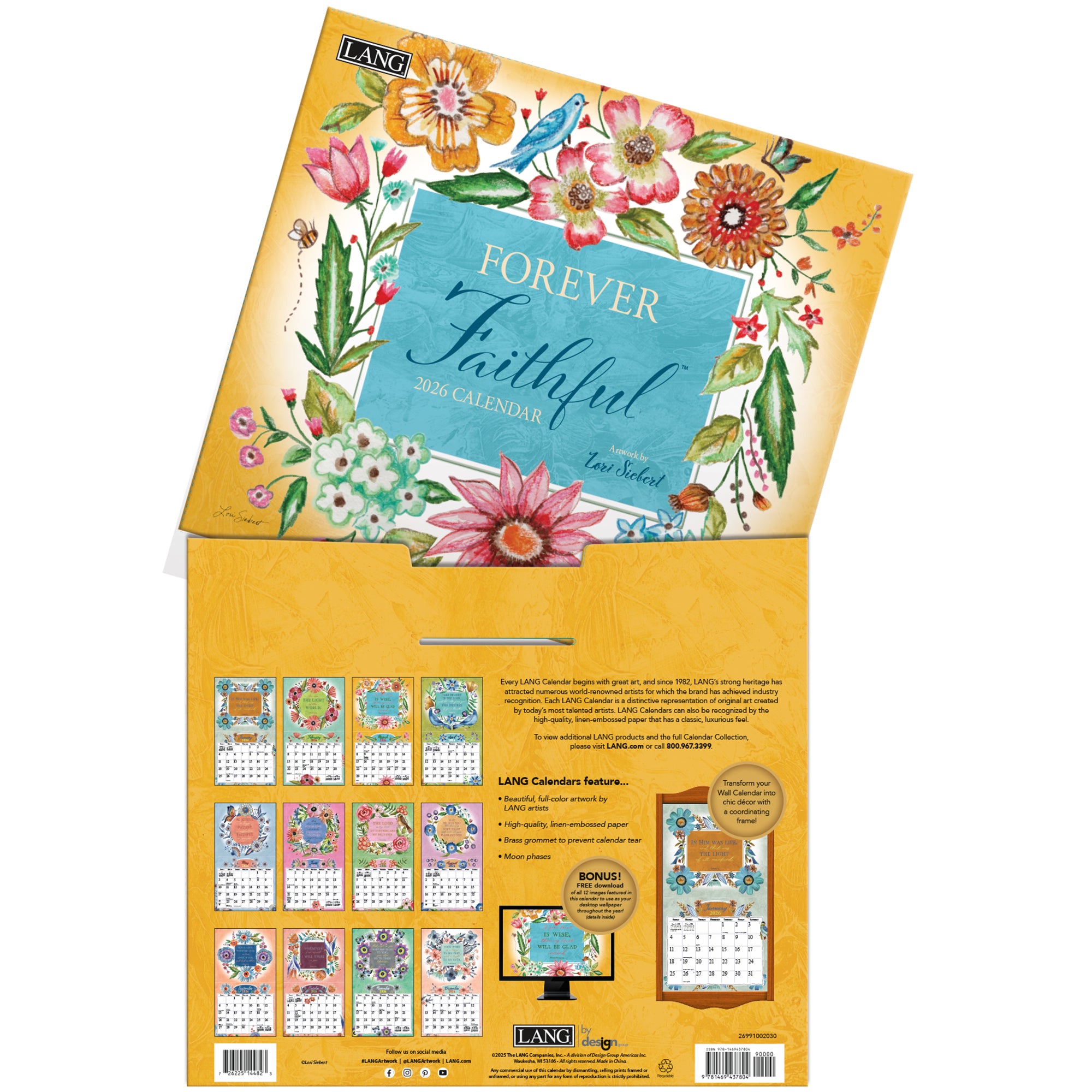 2026 LANG Forever Faithful - Deluxe Wall Calendar