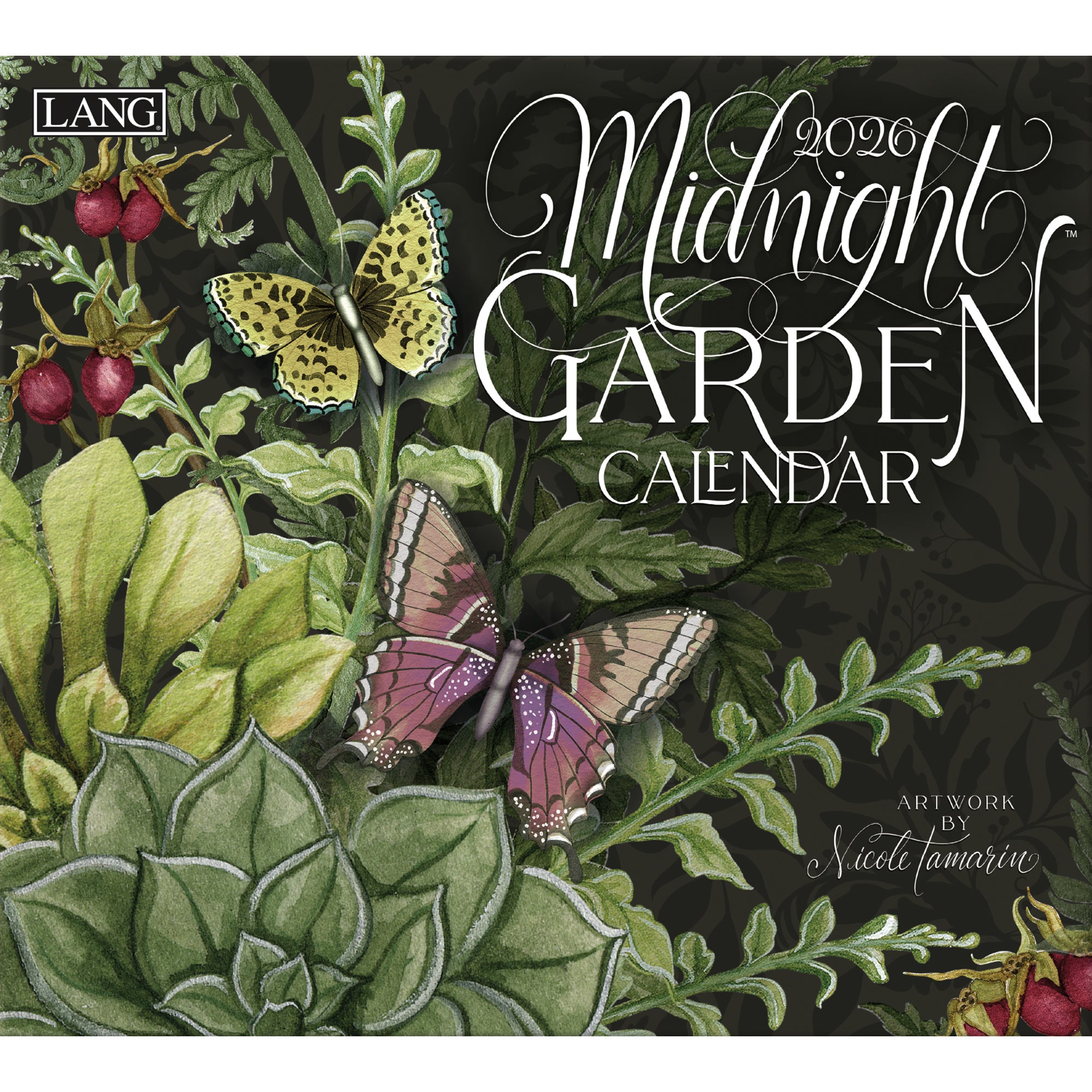 2026 LANG Midnight Garden - Deluxe Wall Calendar