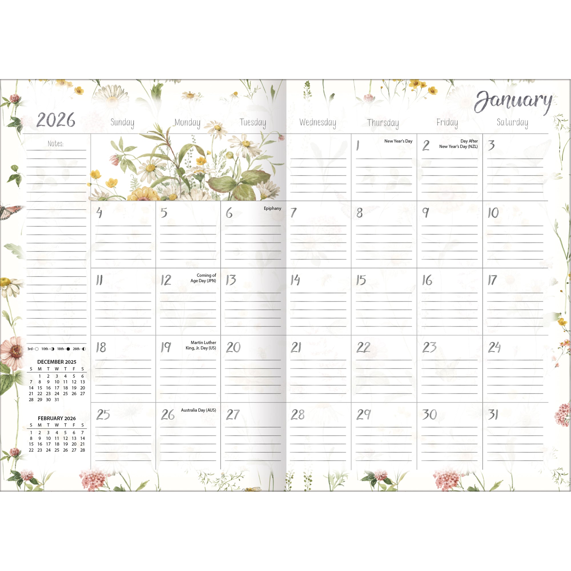 2026 LANG Watercolor Seasons - 13 Month Monthly Pocket Diary/Planner