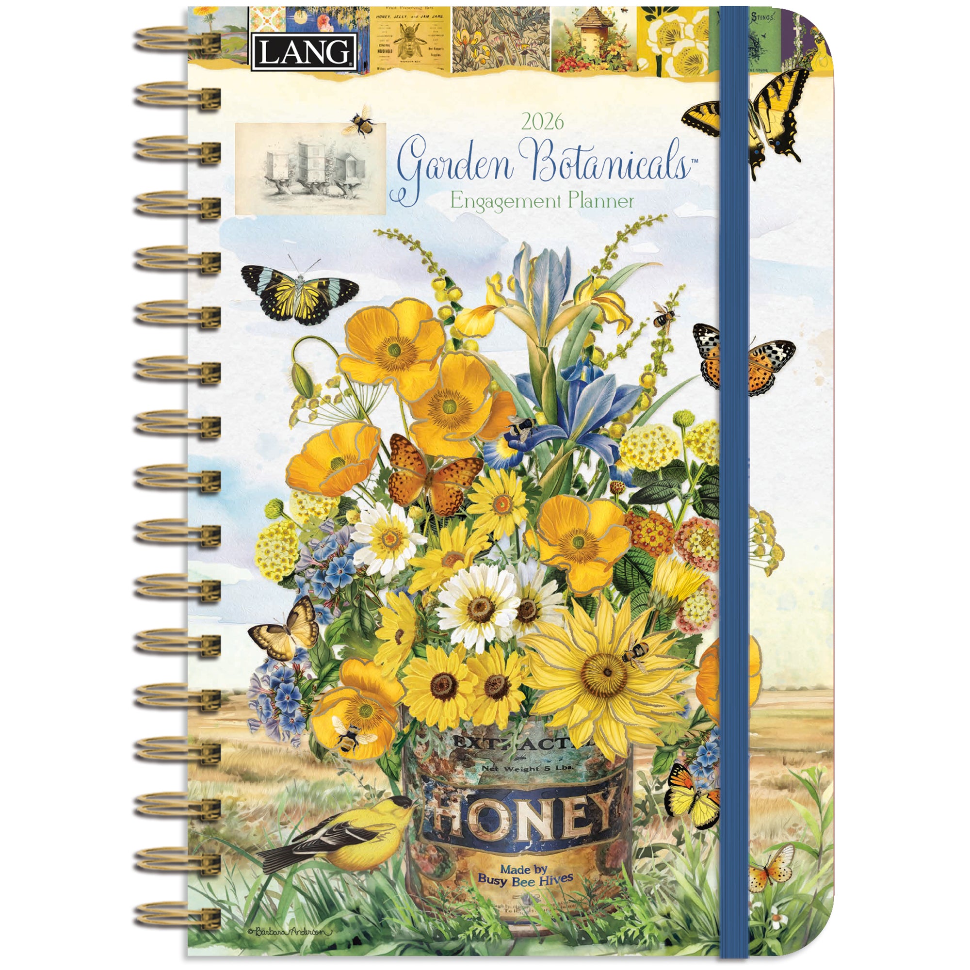 2026 LANG Garden Botanicals - Spiral Monthly & Weekly Engagement Diary/Planner