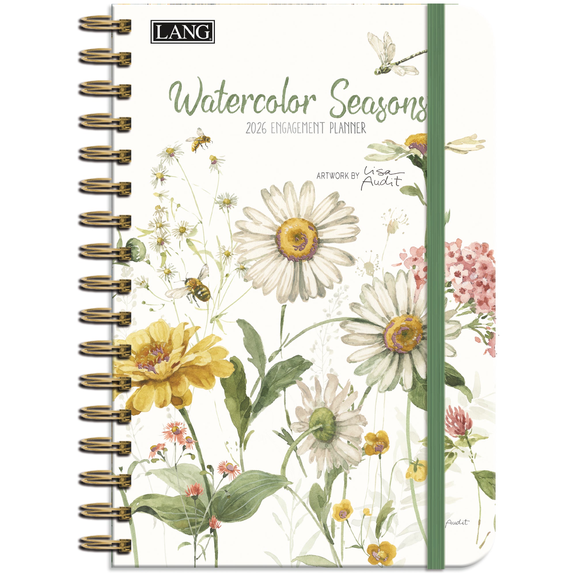 2026 LANG Watercolor Seasons - Spiral Monthly & Weekly Engagement Diary/Planner