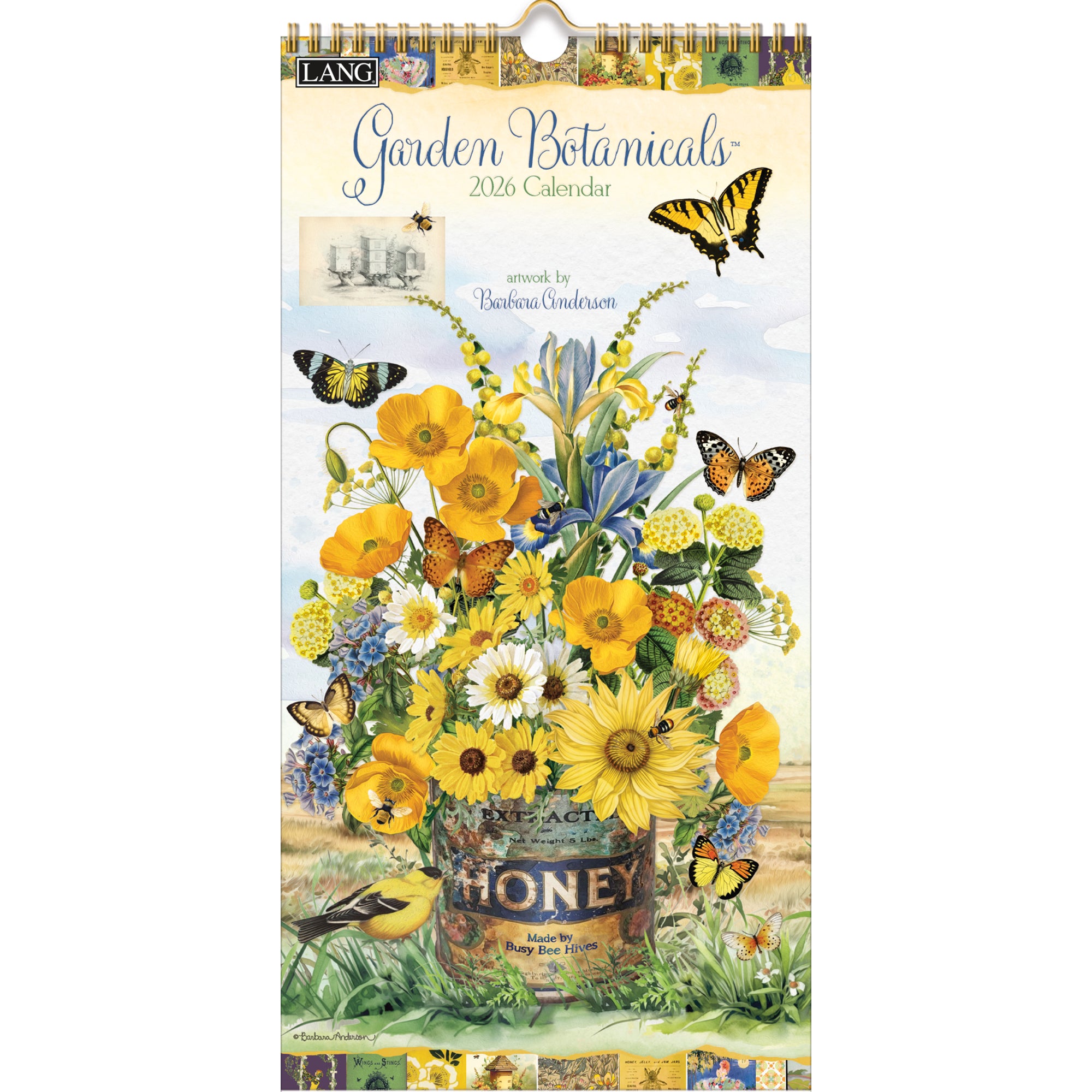 2026 LANG Garden Botanicals - Slim Vertical Wall Calendar