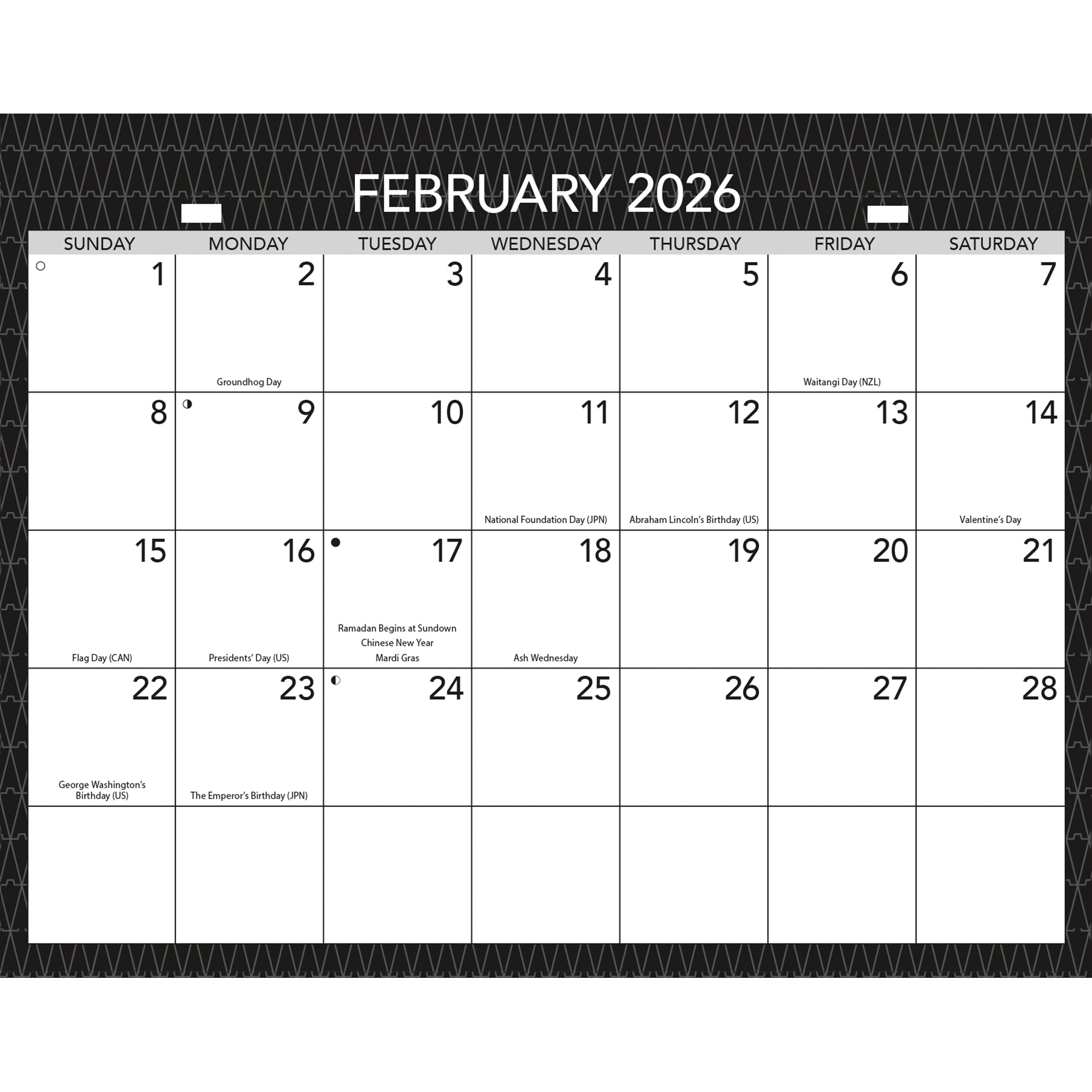 2026 LANG Office - 3 Month View Wall Calendar