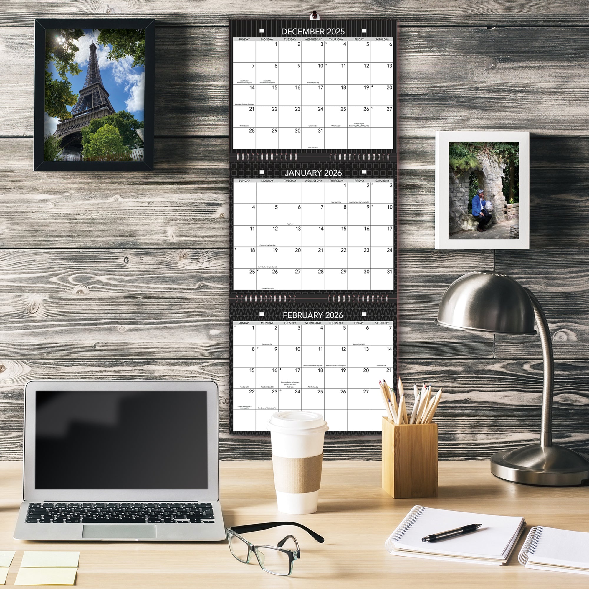 2026 LANG Office - 3 Month View Wall Calendar