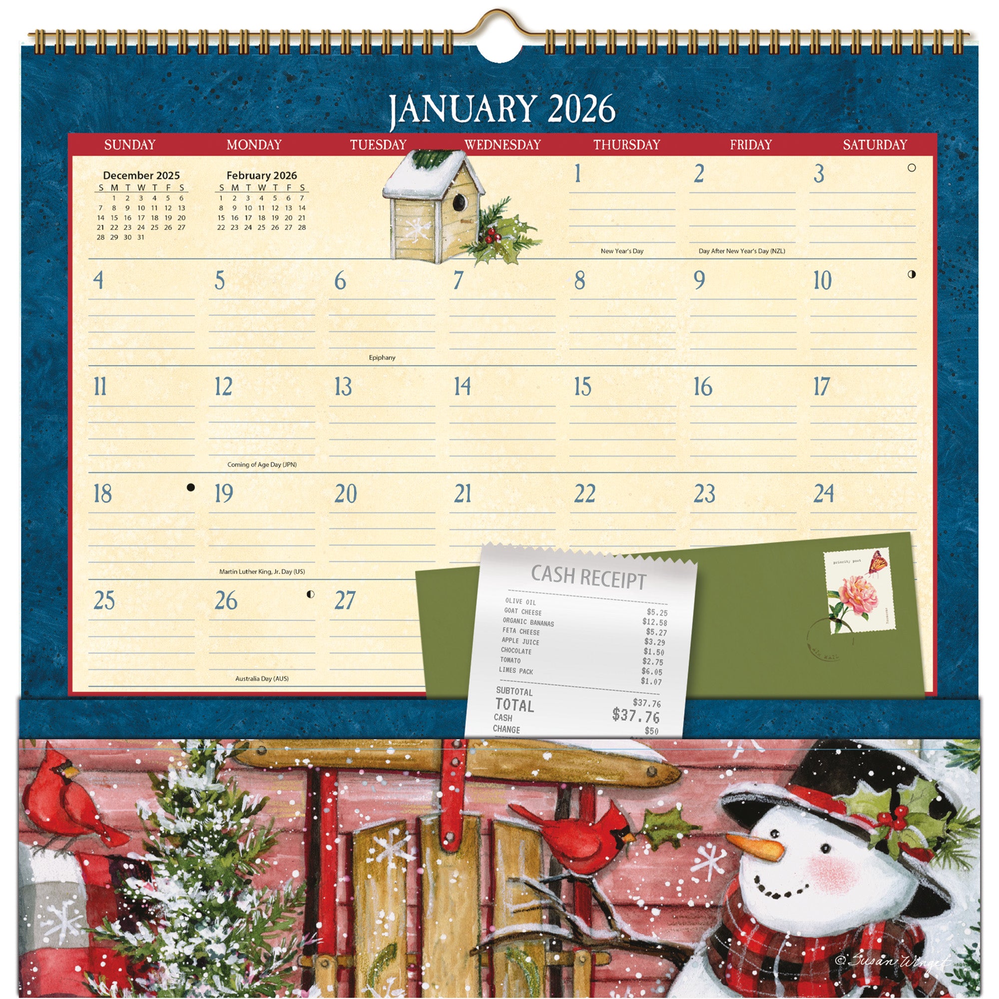 2026 LANG Heart & Home - Note Nook Square Wall Calendar