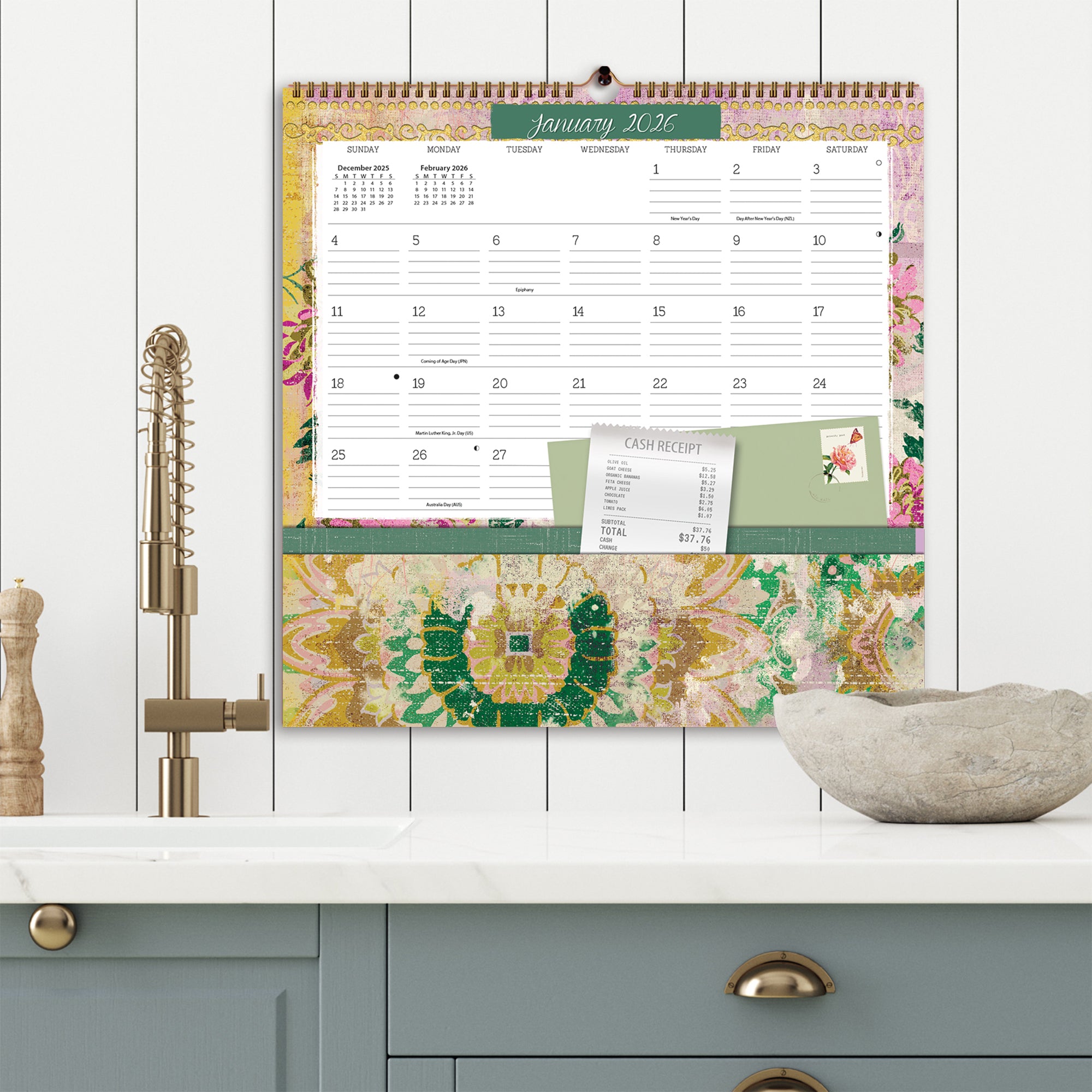 2026 LANG Patina Vie - Note Nook Square Wall Calendar