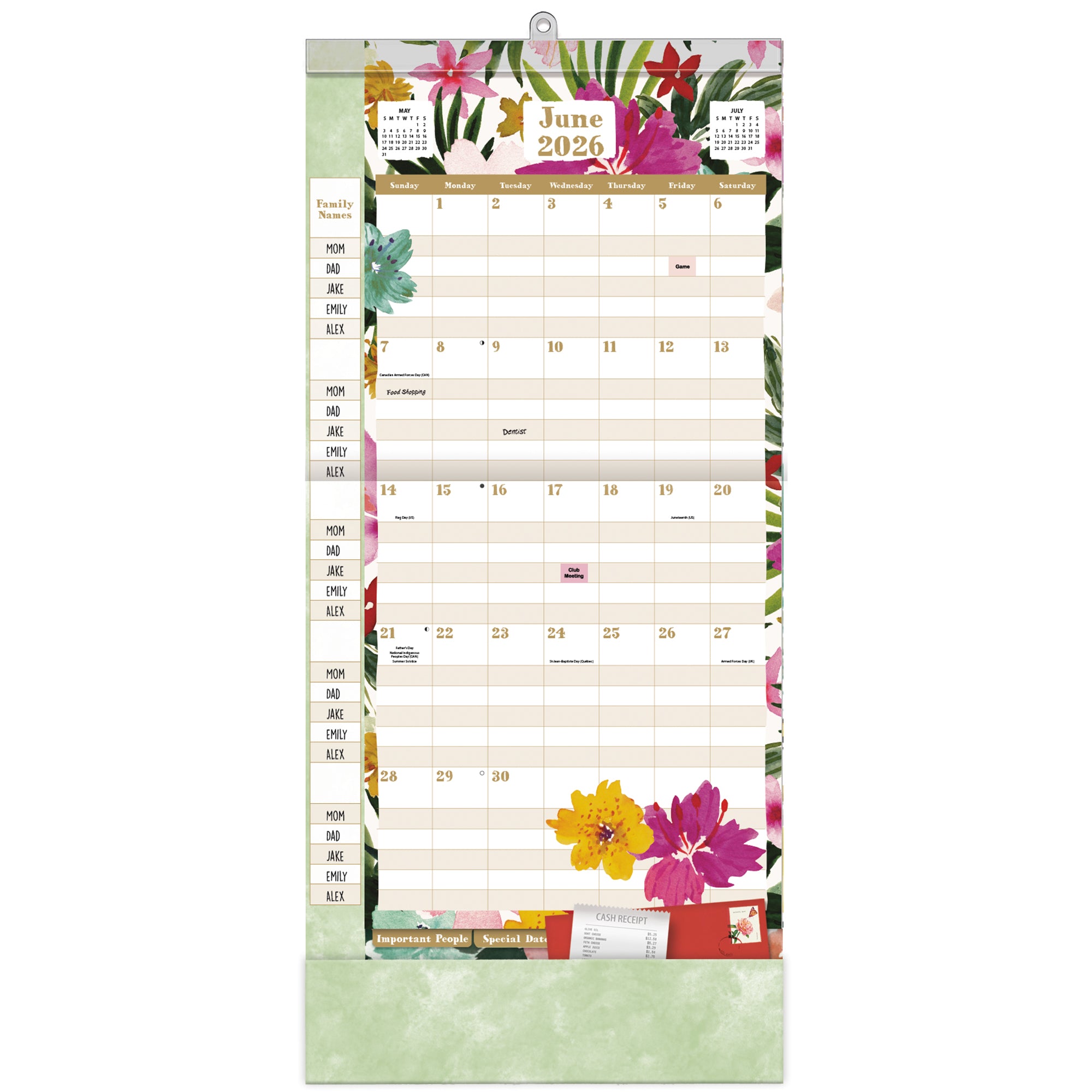 2026 LANG Grow Wild - Plan It Plus Magnetic Square Wall Calendar