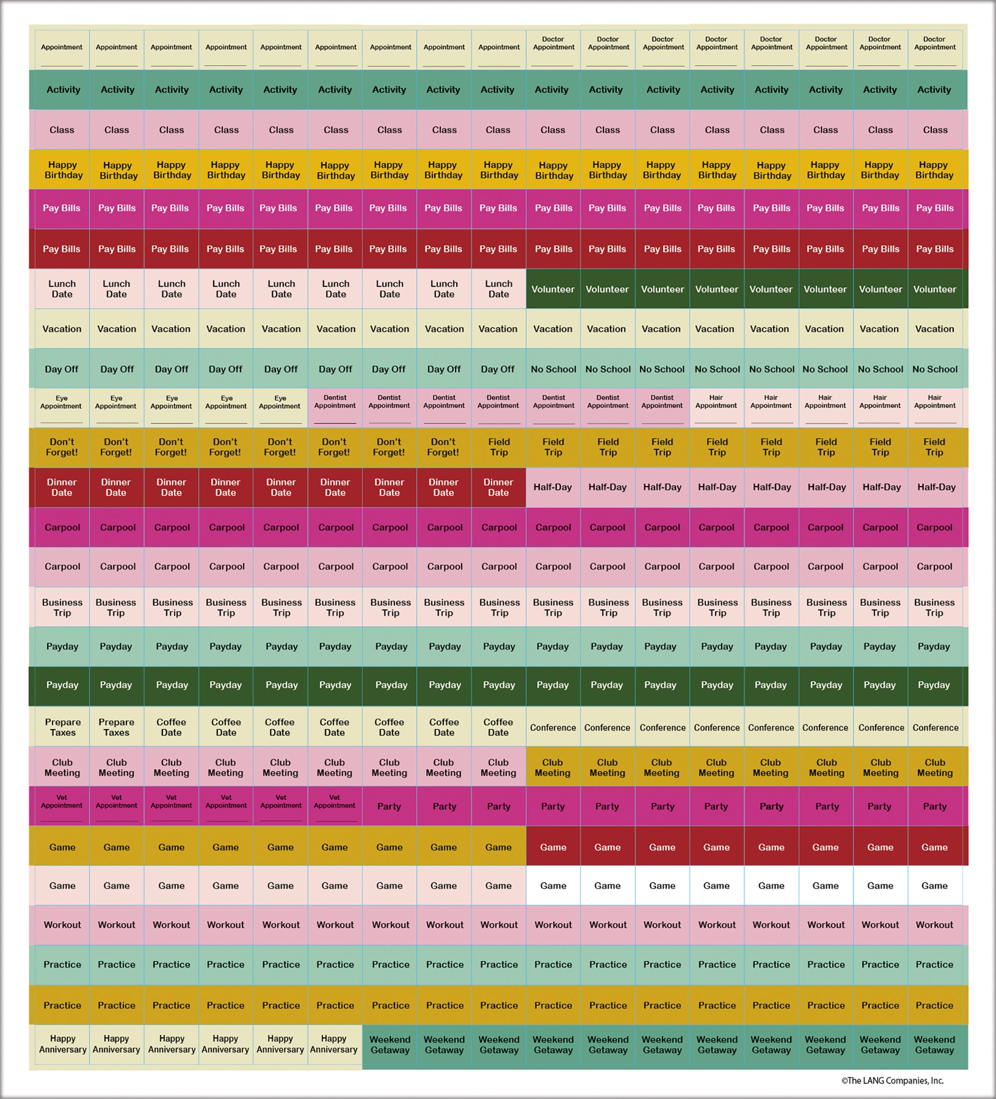 2026 LANG Grow Wild - Plan It Plus Magnetic Square Wall Calendar