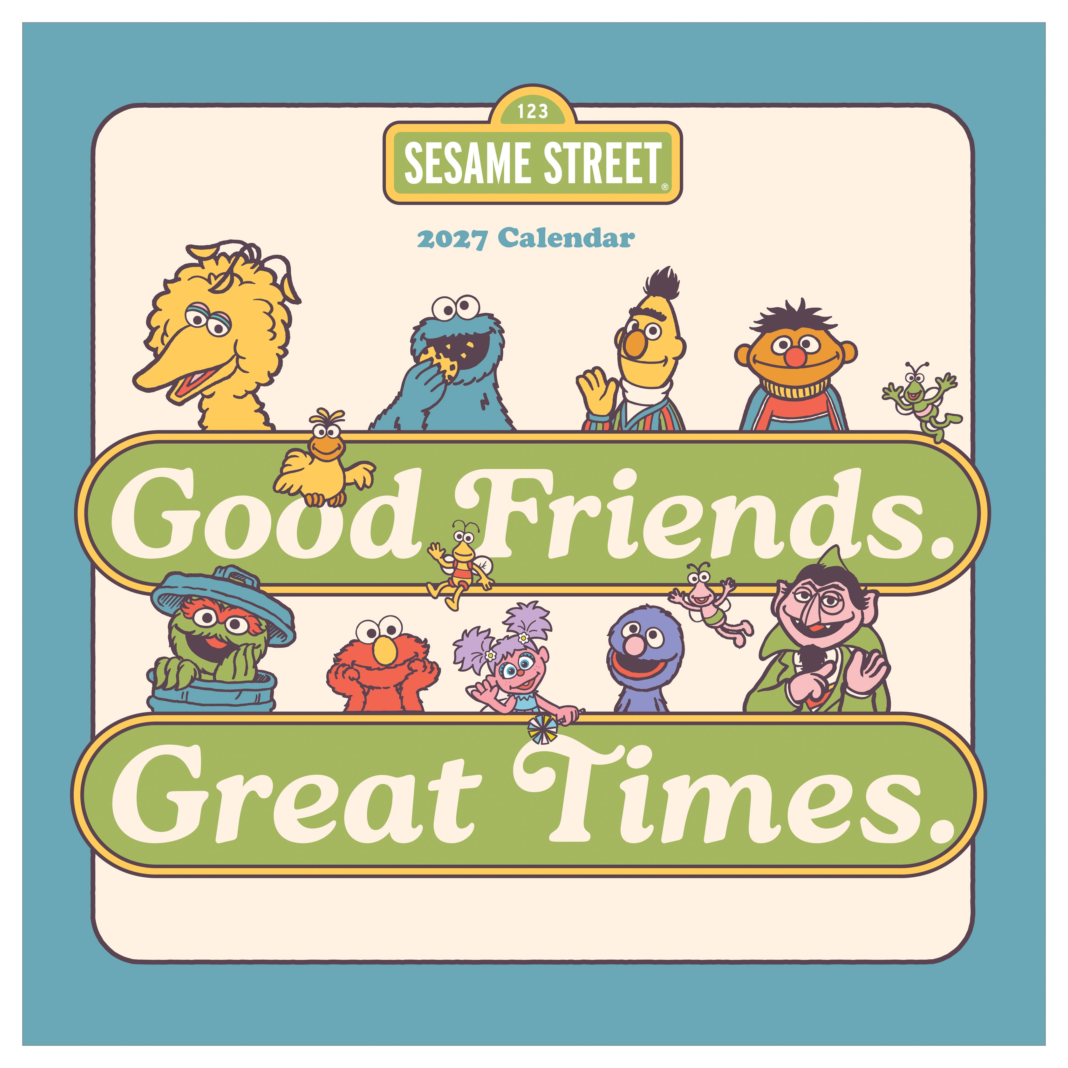 2027 Sesame Street - Square Wall Calendar