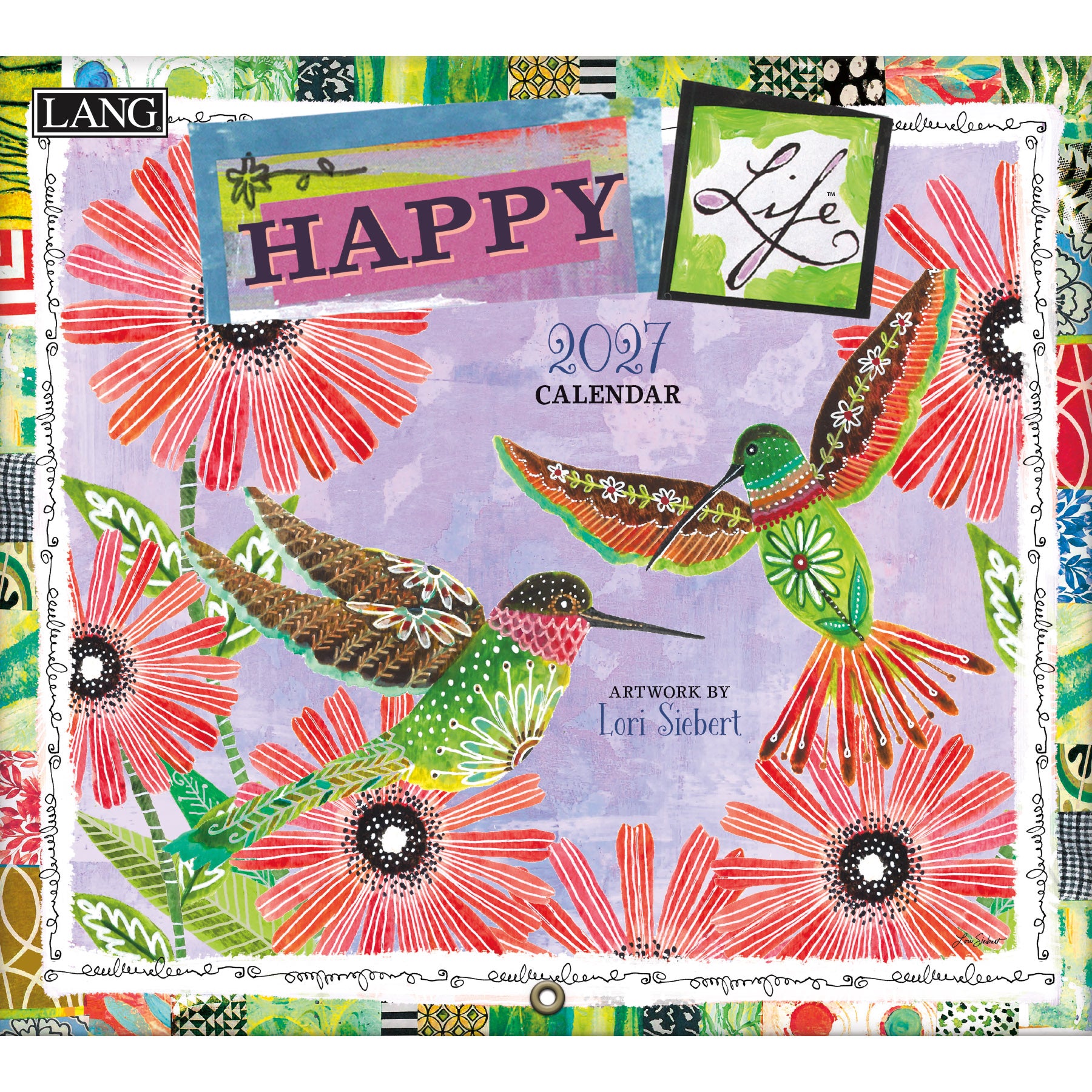 2027 LANG Happy Life - Deluxe Wall Calendar by Lori Siebert