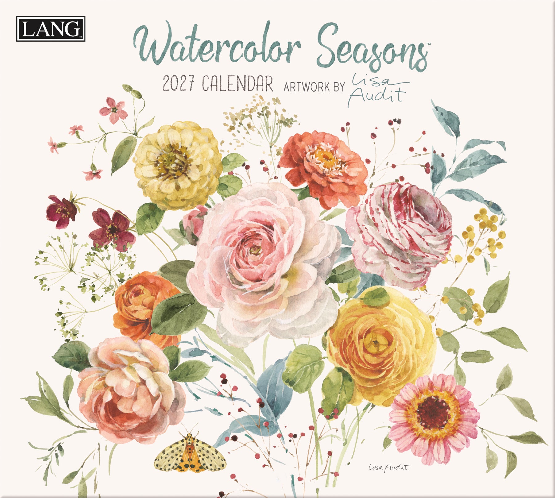 2027 LANG Watercolor Seasons - Deluxe Wall Calendar by Lisa Audit
