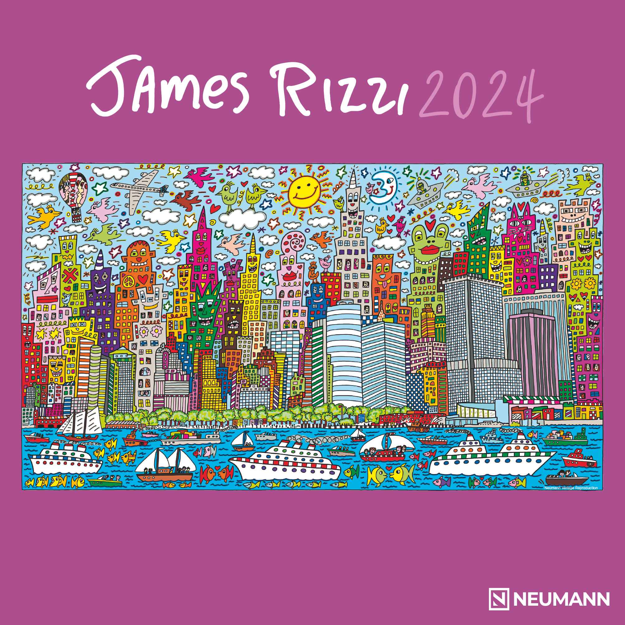 James Rizzi   Square Wall Calendar   Art Calendars