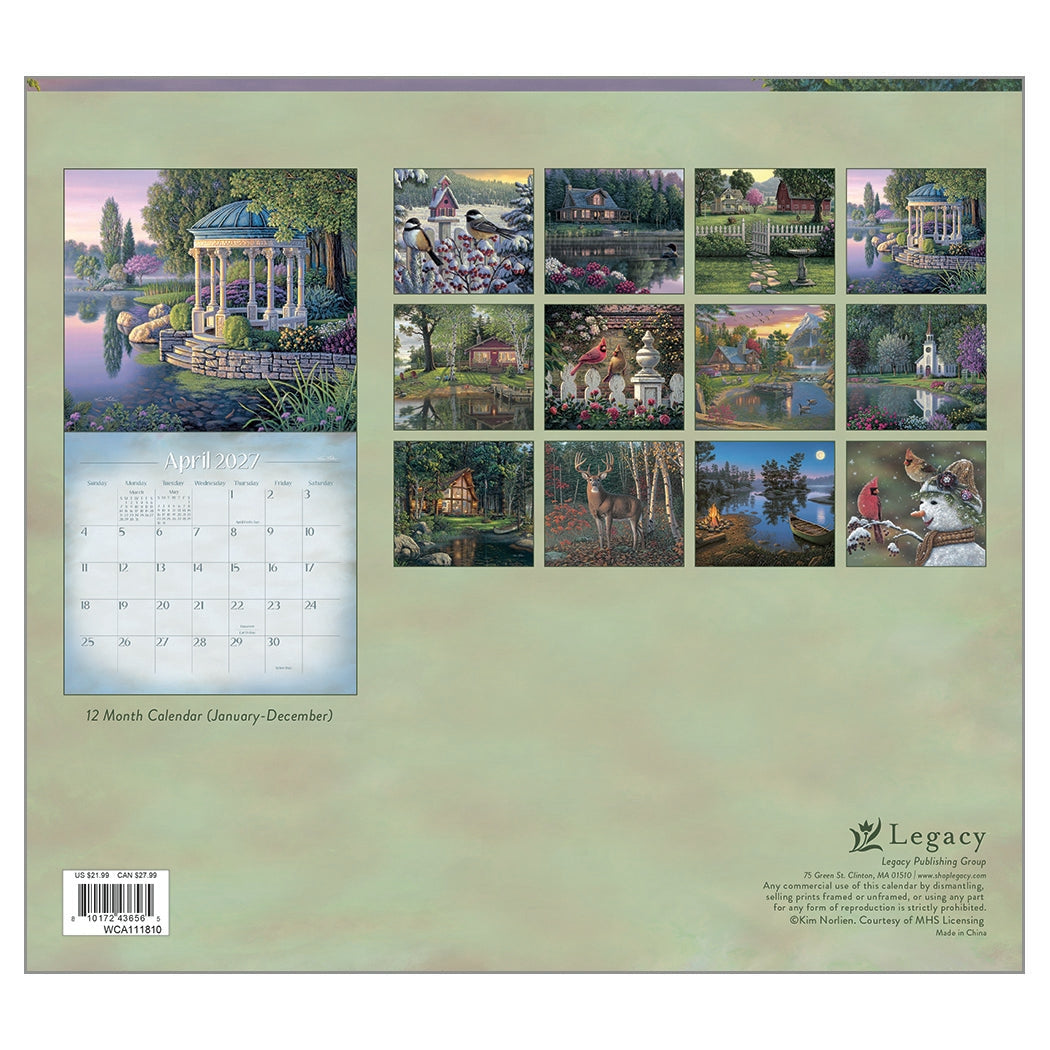 2027 Peace And Tranquility - Deluxe Wall Calendar by Mark Keathley