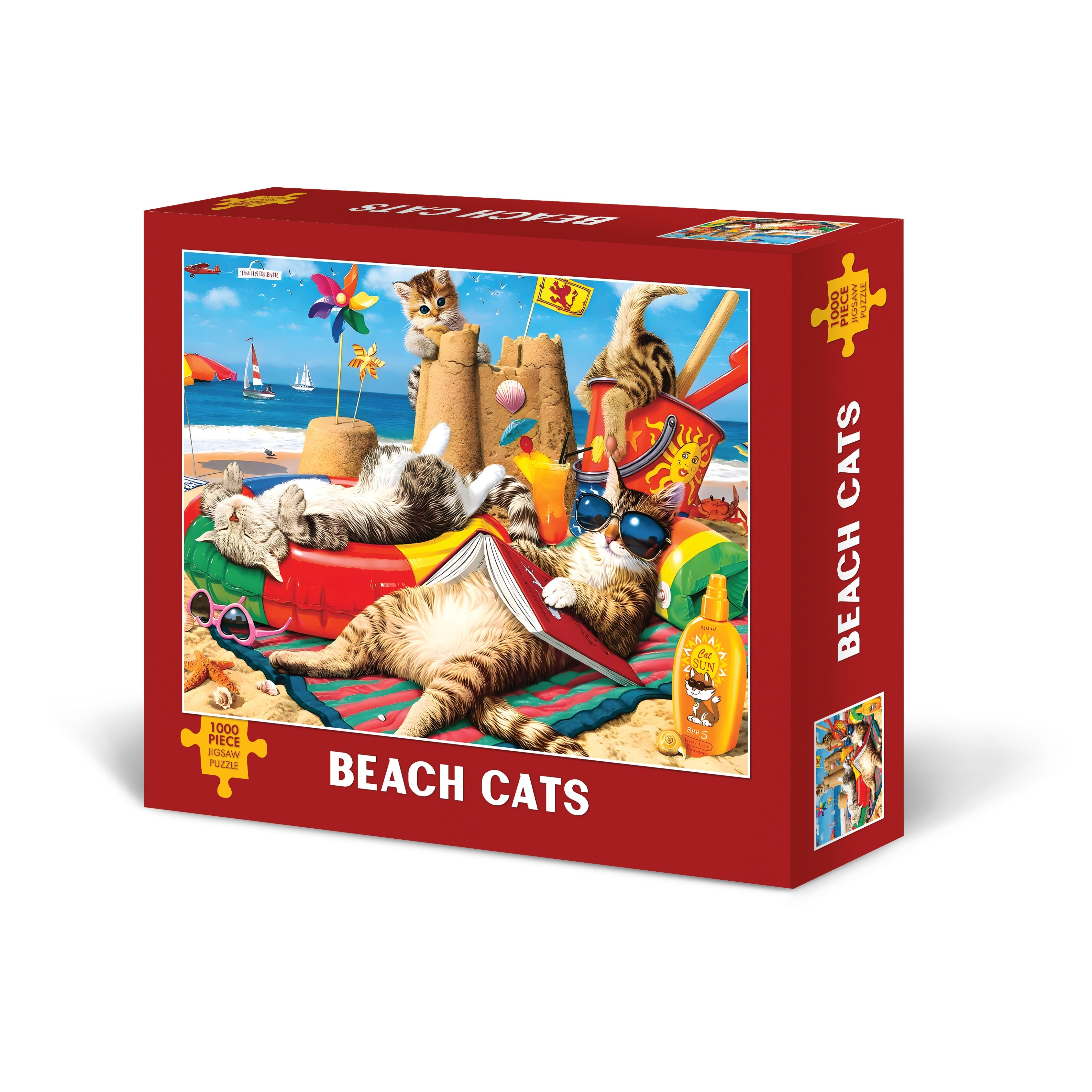 Beach Cats 1000 Piece - Jigsaw Puzzle