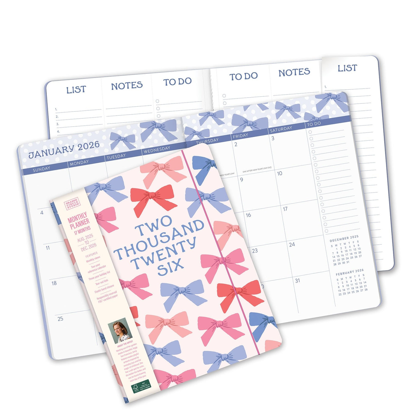 2026 Sweet Bow - Just Right 17-Month Monthly Diary/Planner