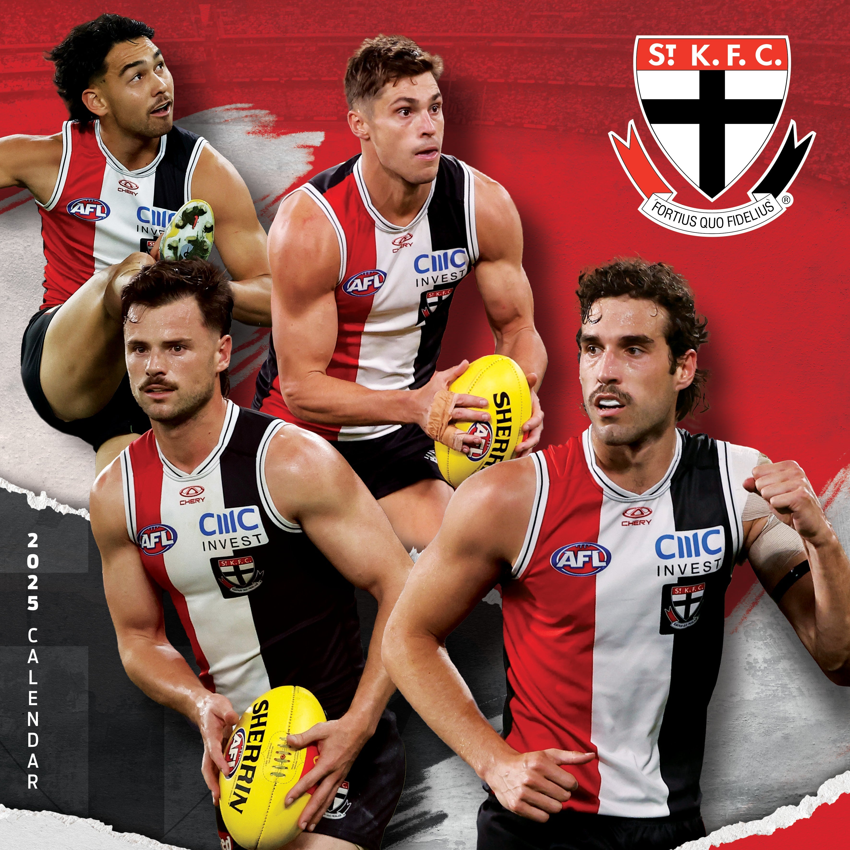 2025 AFL St Kilda Saints Square Wall Calendar