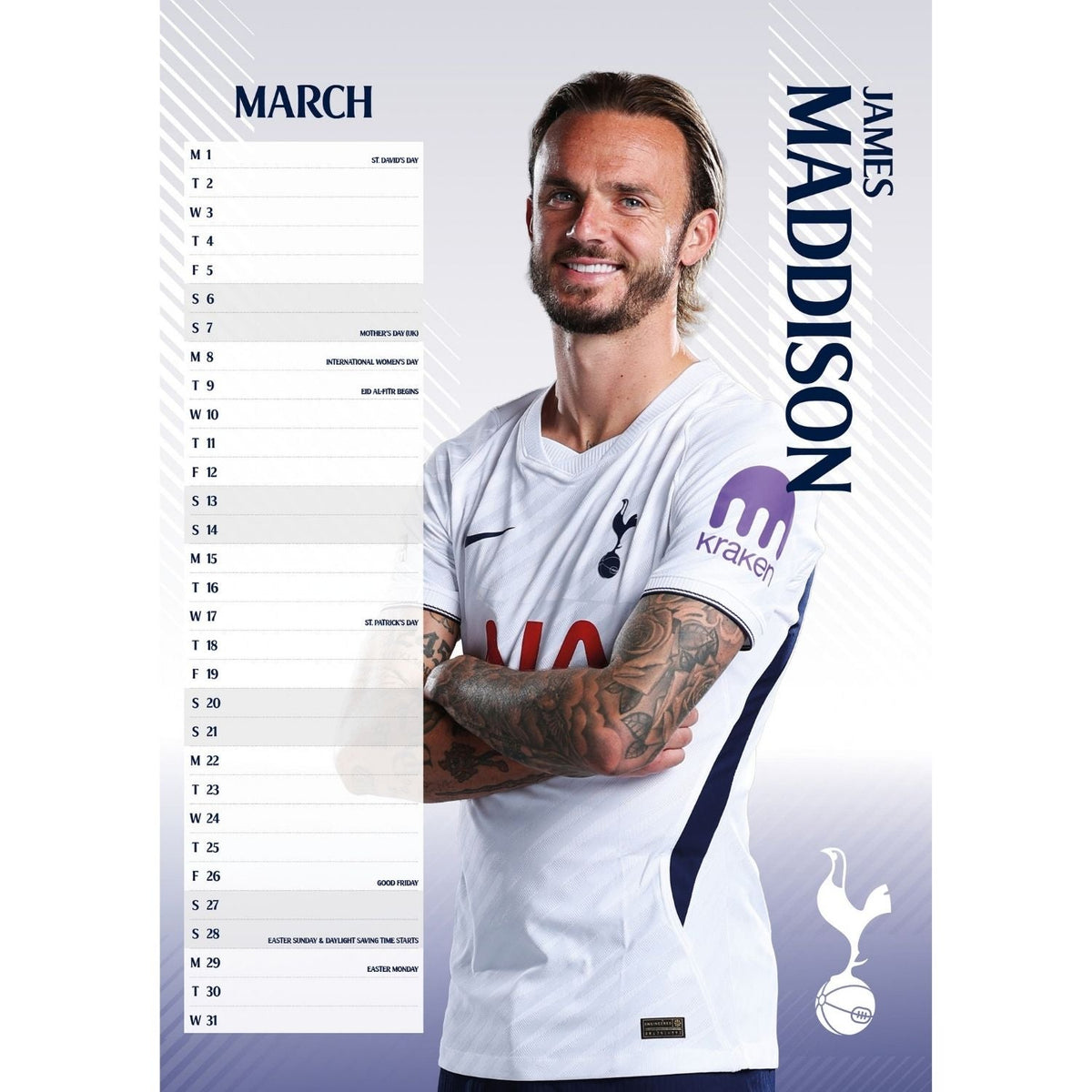 2027 Tottenham Hotspur FC - A3 Wall Calendar - product image 2