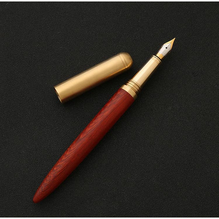Handmade Wood Fountain Pen | The Hemmingway : Ebony (Boxed)