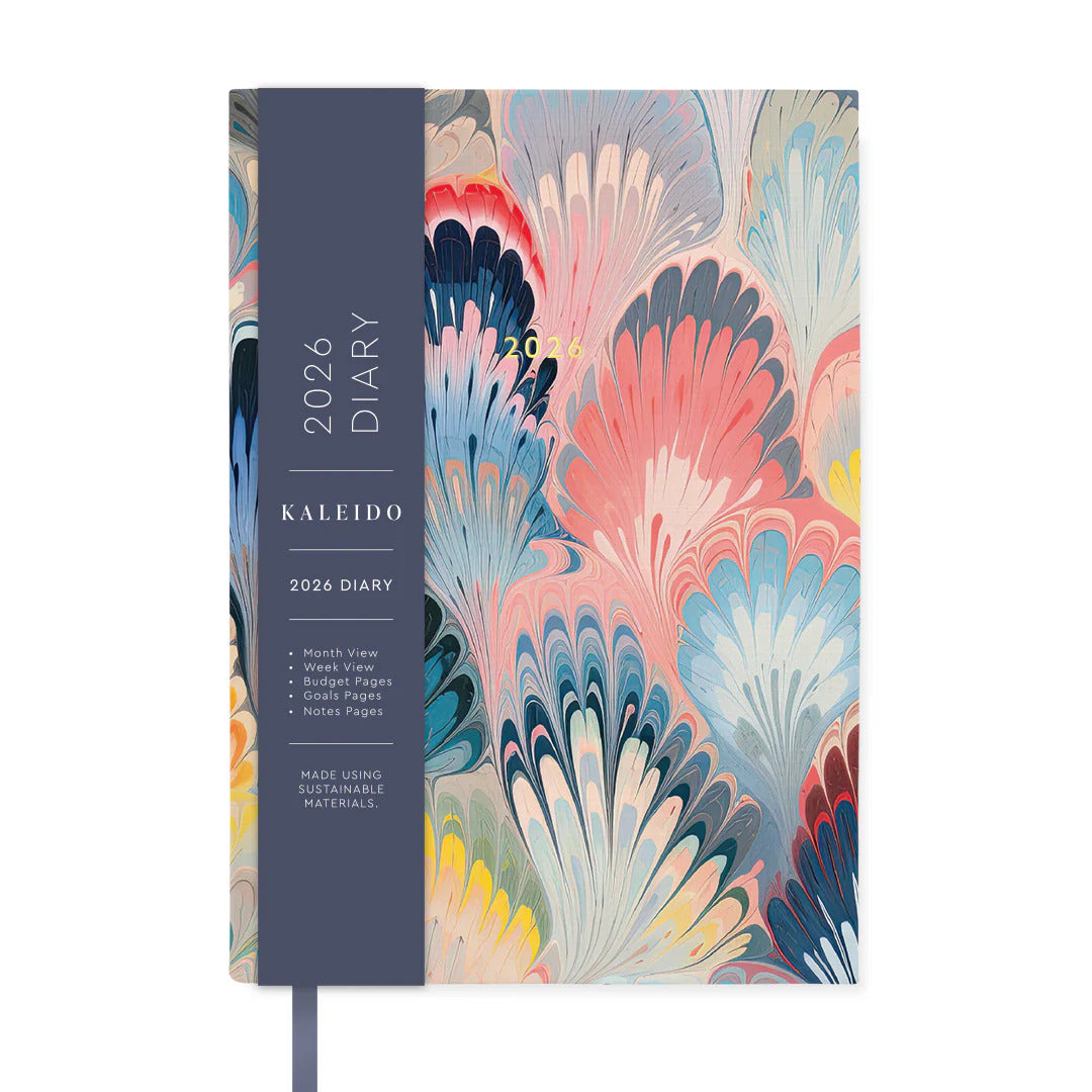 2026 Scalloped Marble - Monthly & Weekly Diary/Planner