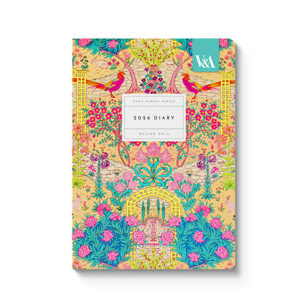 2026 Neon Floral Series - Ornate Garden - Monthly & Weekly Diary/Planner