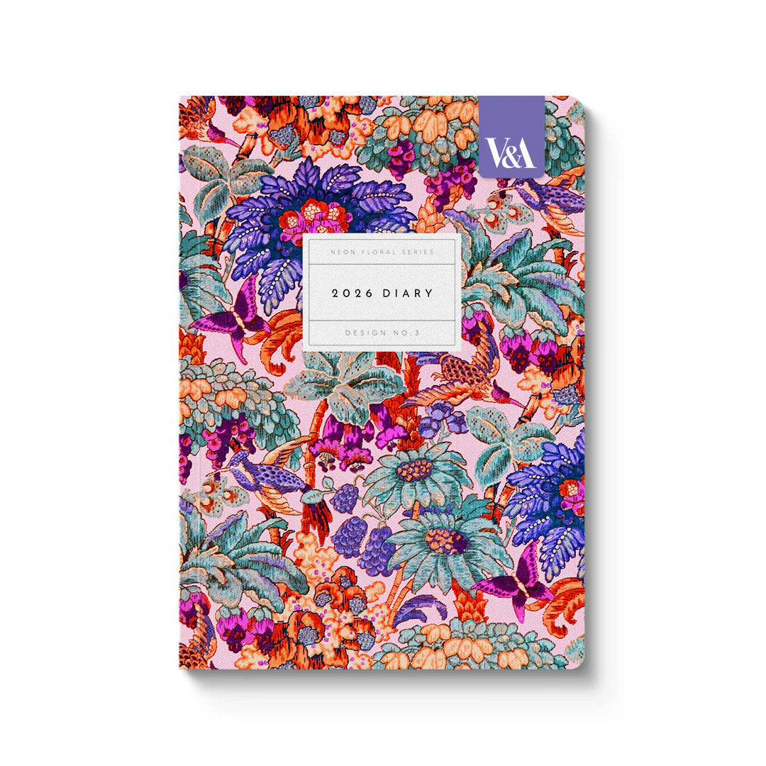2026 Neon Floral Series - Coral Jungle - Monthly & Weekly Diary/Planner
