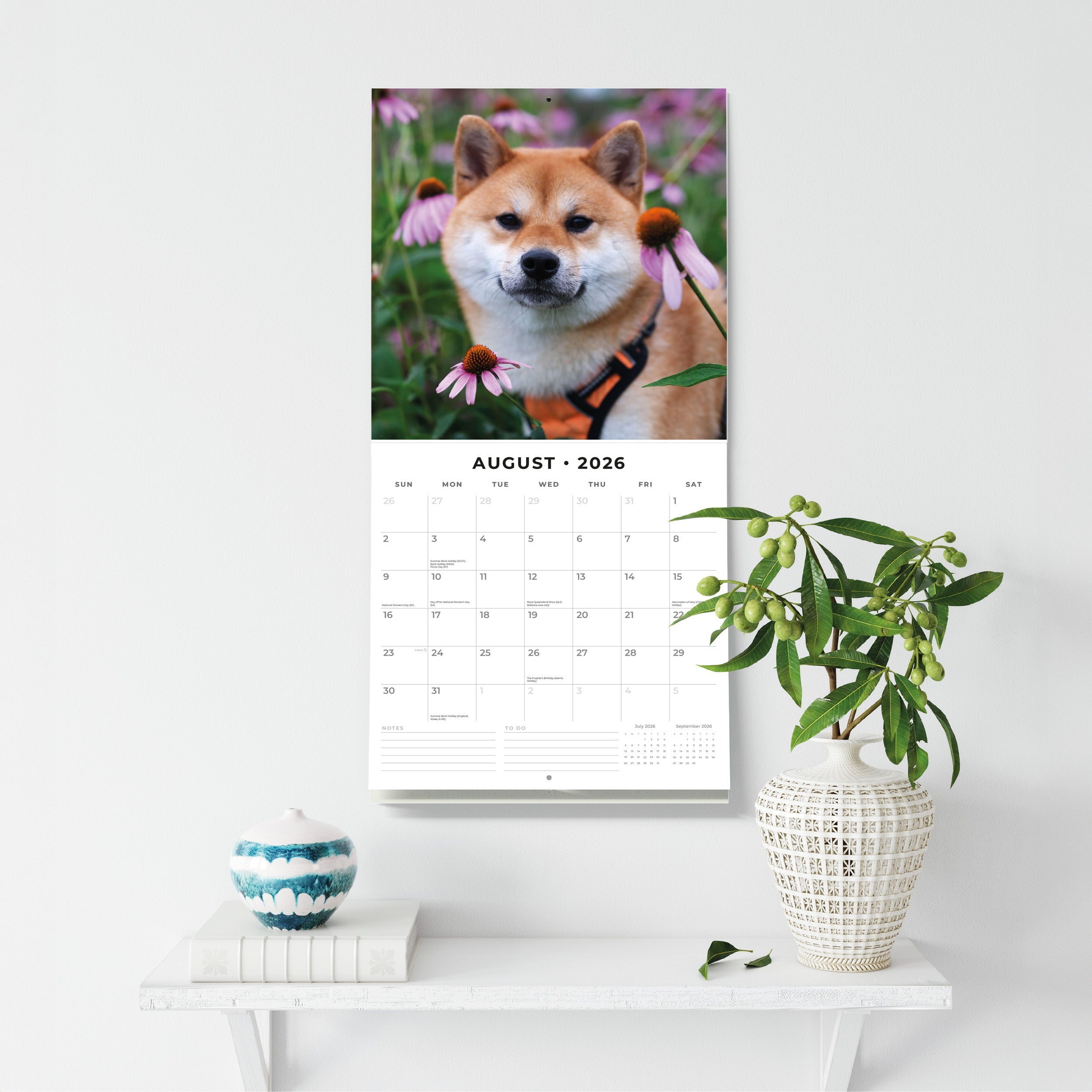 2026 Shiba Inu - Square Wall Calendar