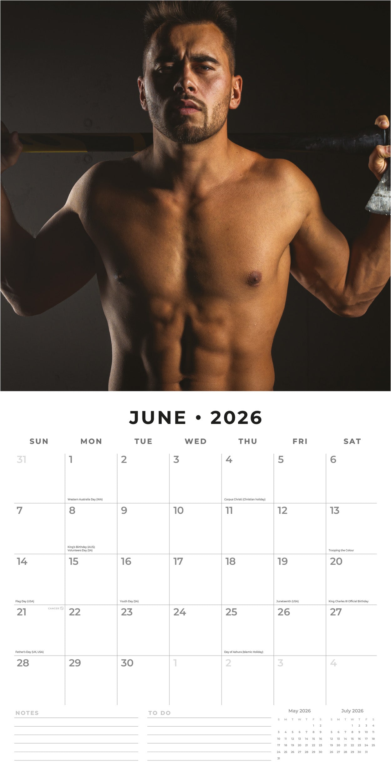 2026 Fire Fighters - Square Wall Calendar