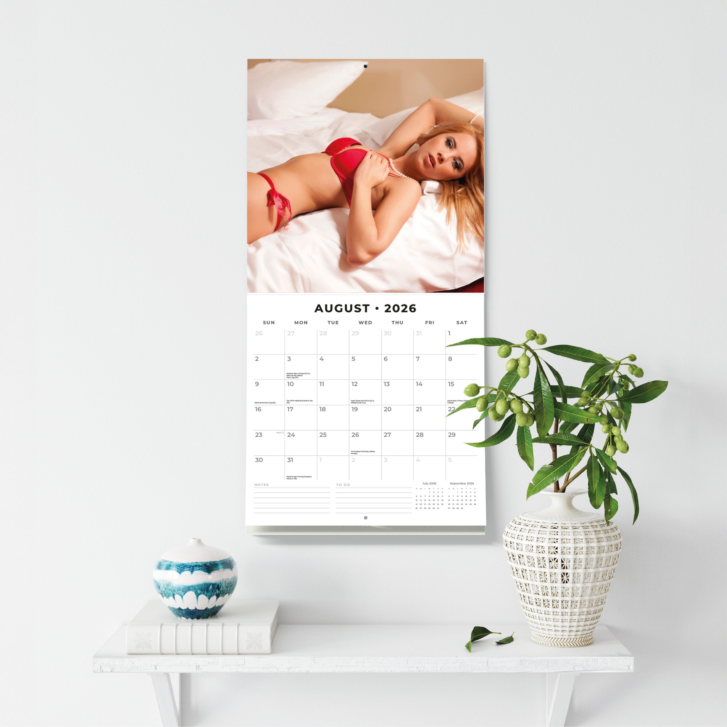 2026 Ladies in Red - Square Wall Calendar